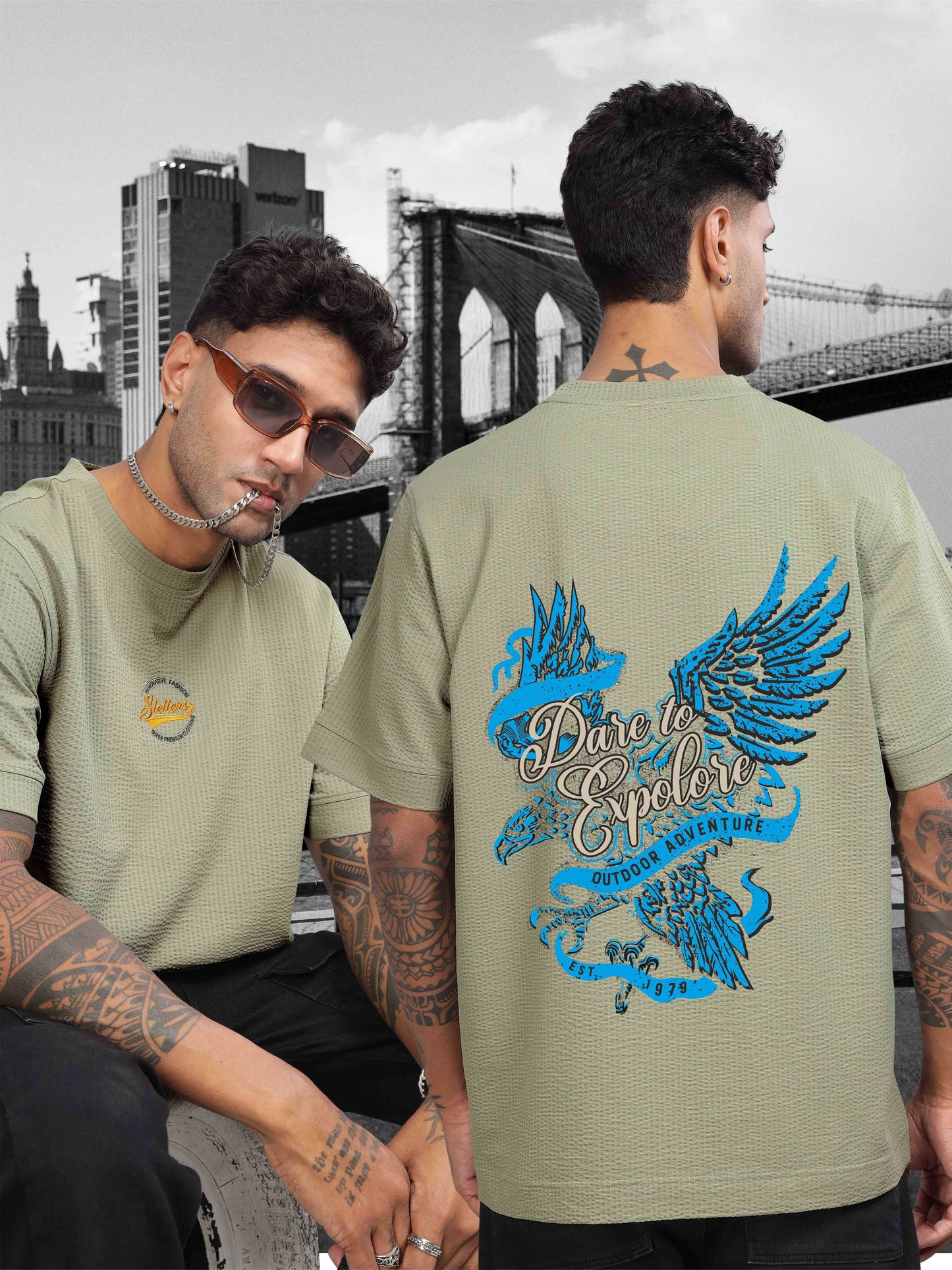 Moose Grey Men’s Oversize T-Shirt