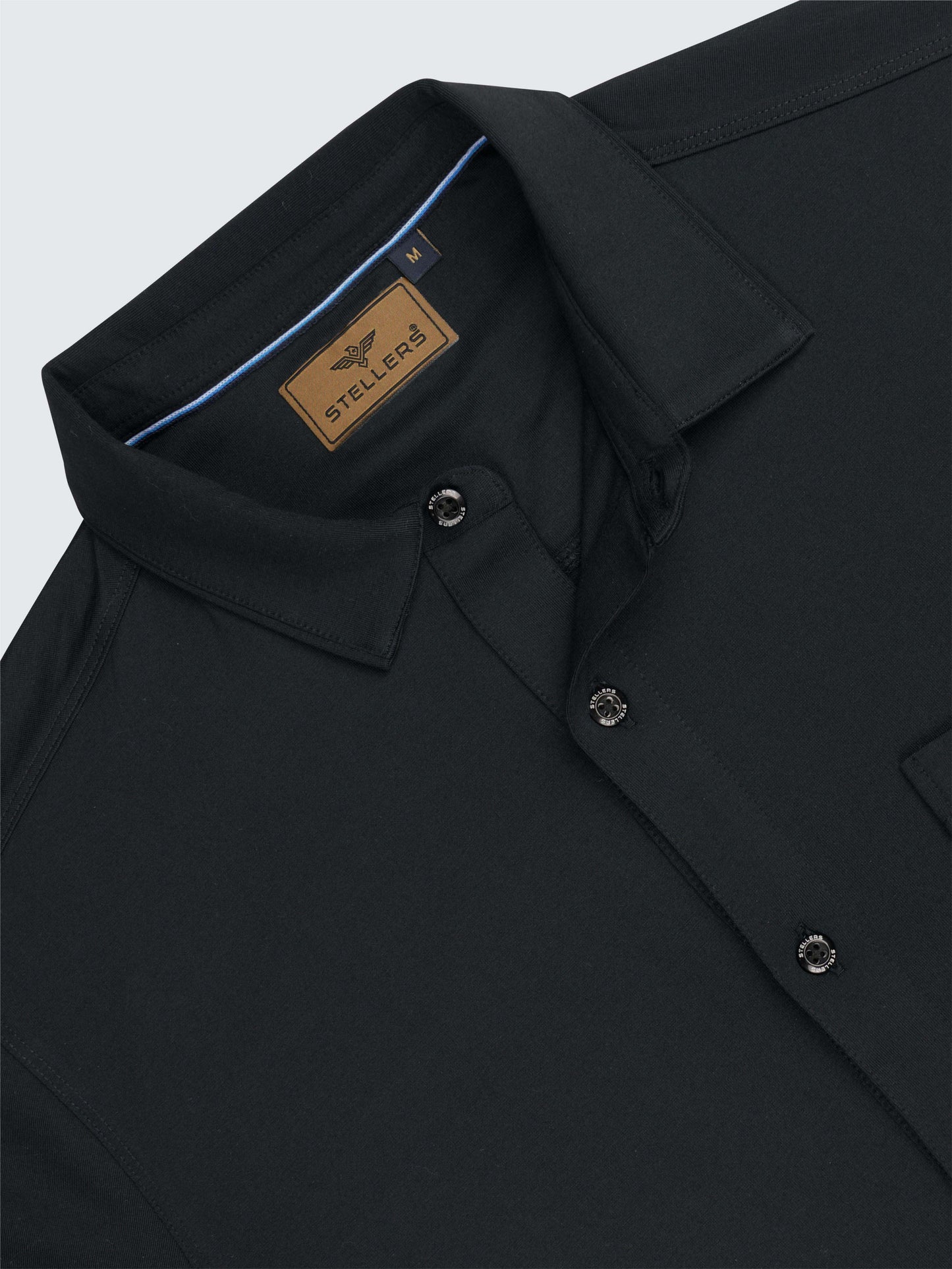 STELLERS Premium Cotton Formal Shirt - Black | Stretchable | Wrinkle Free | Quick Dry | Feather Touch Feel