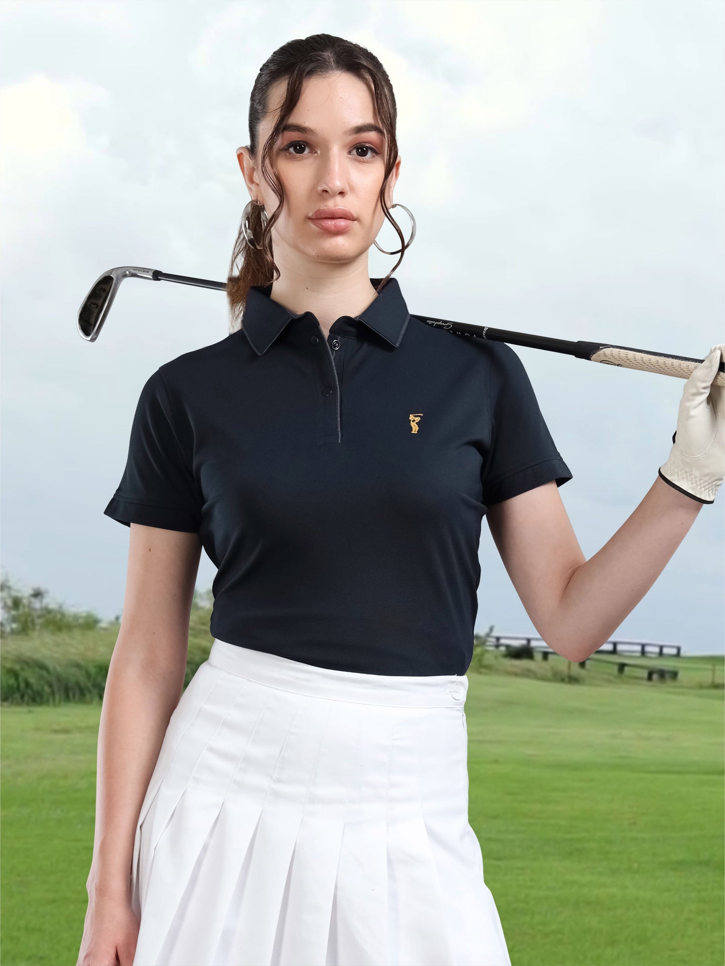 Navy Blue Women Premium SoftBerry PQ Polo T-Shirt