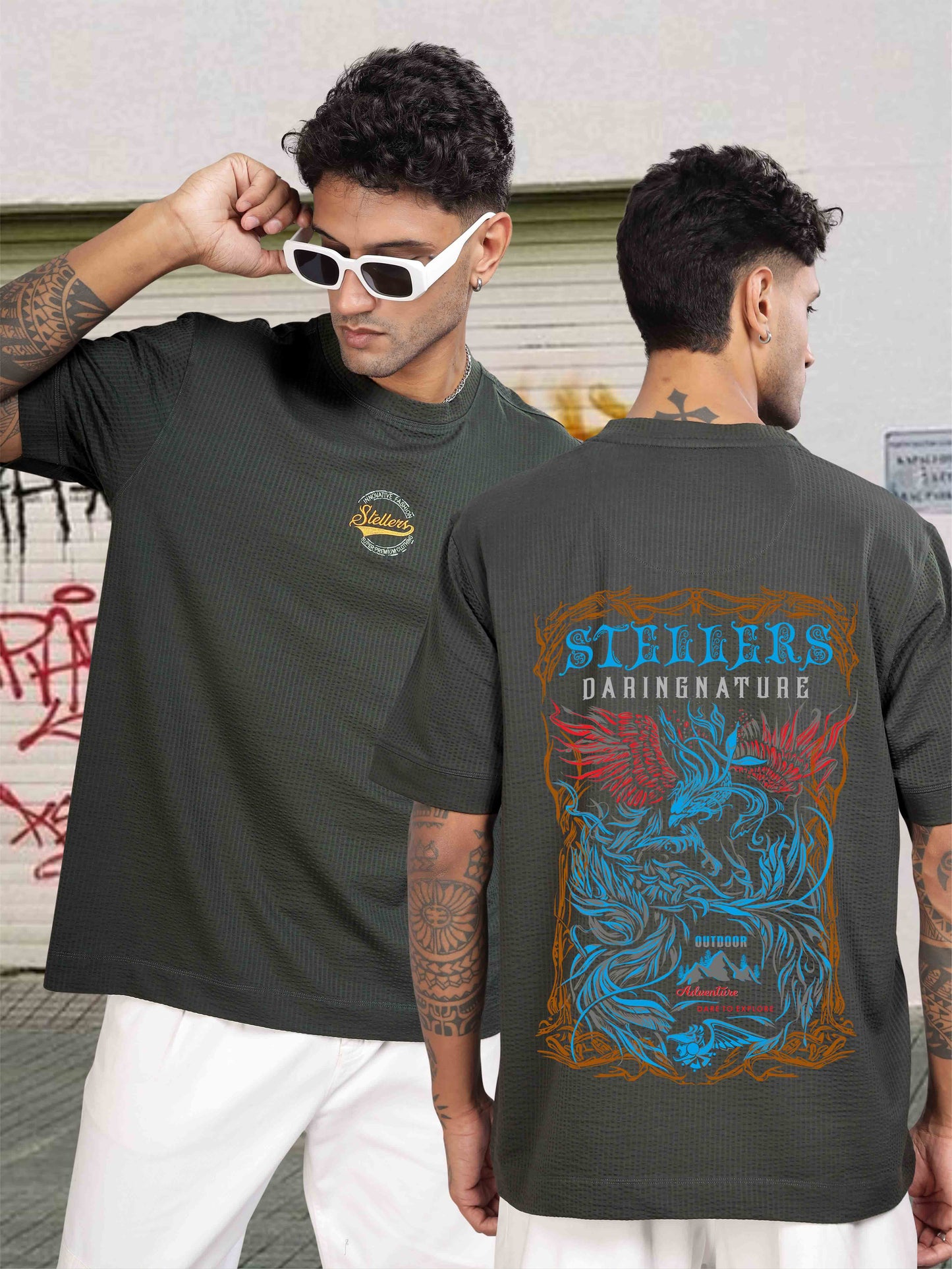 Dark Grey Men's Oversize T Shirts
