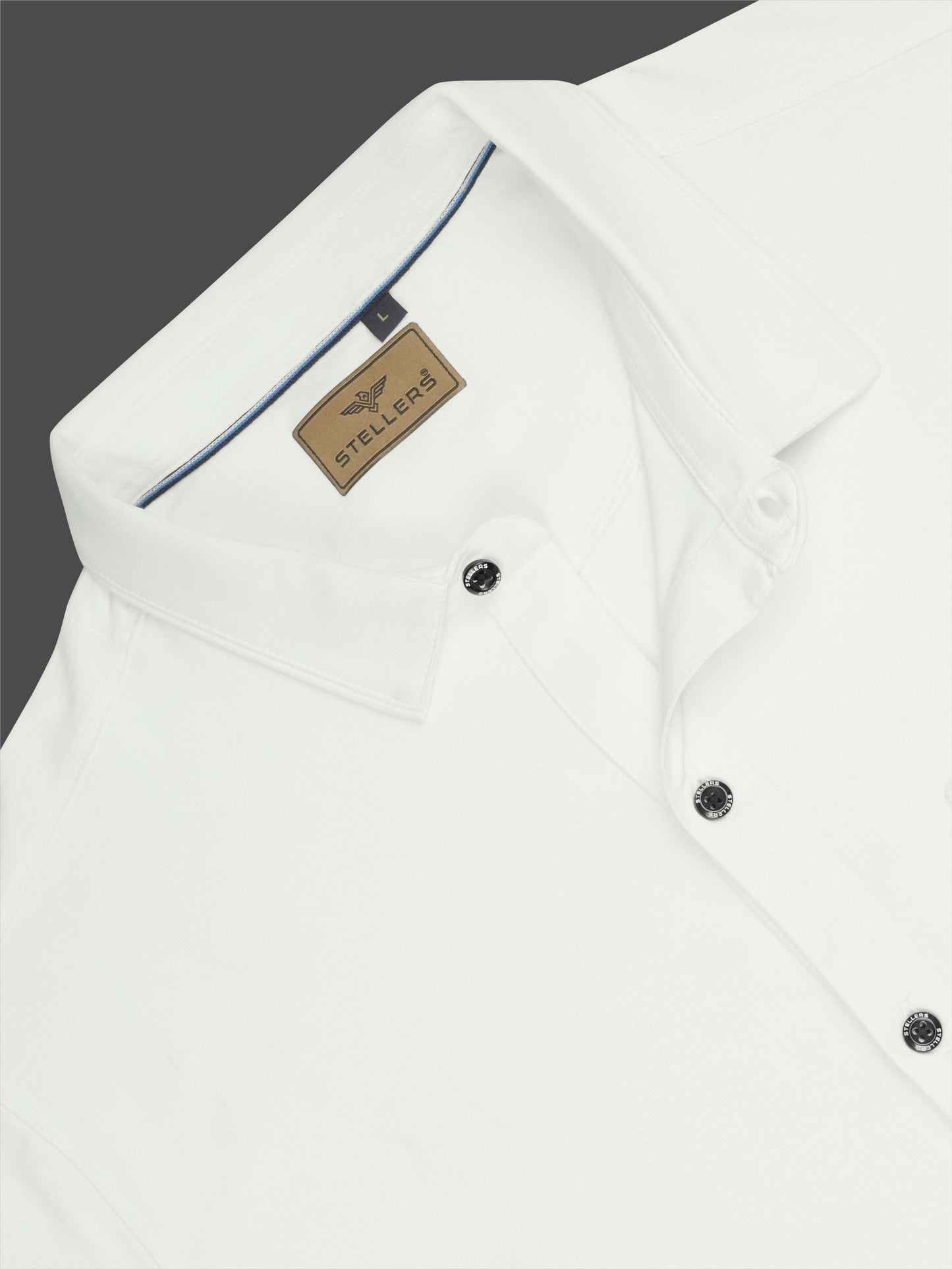 STELLERS Premium Cotton Formal Shirt - White | Stretchable | Wrinkle Free | Quick Dry | Feather Touch Feel