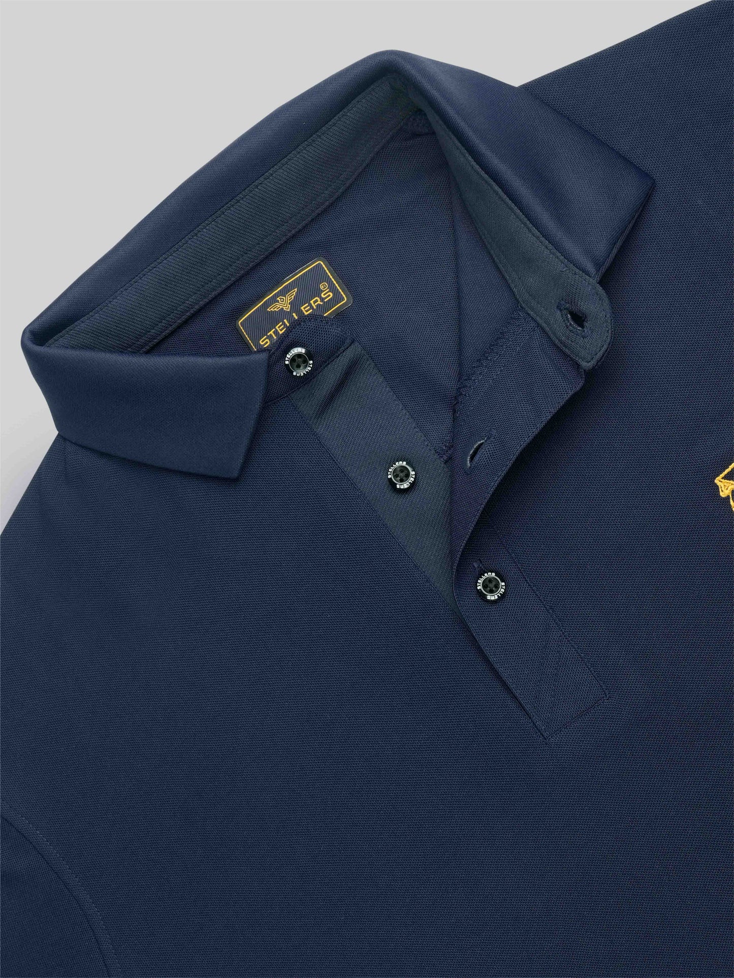 Men Navy Blue Premium Golf Polo T-Shirt | Quick Dry | Stretchable | UV Protected | Wrinkle & Odour-Free