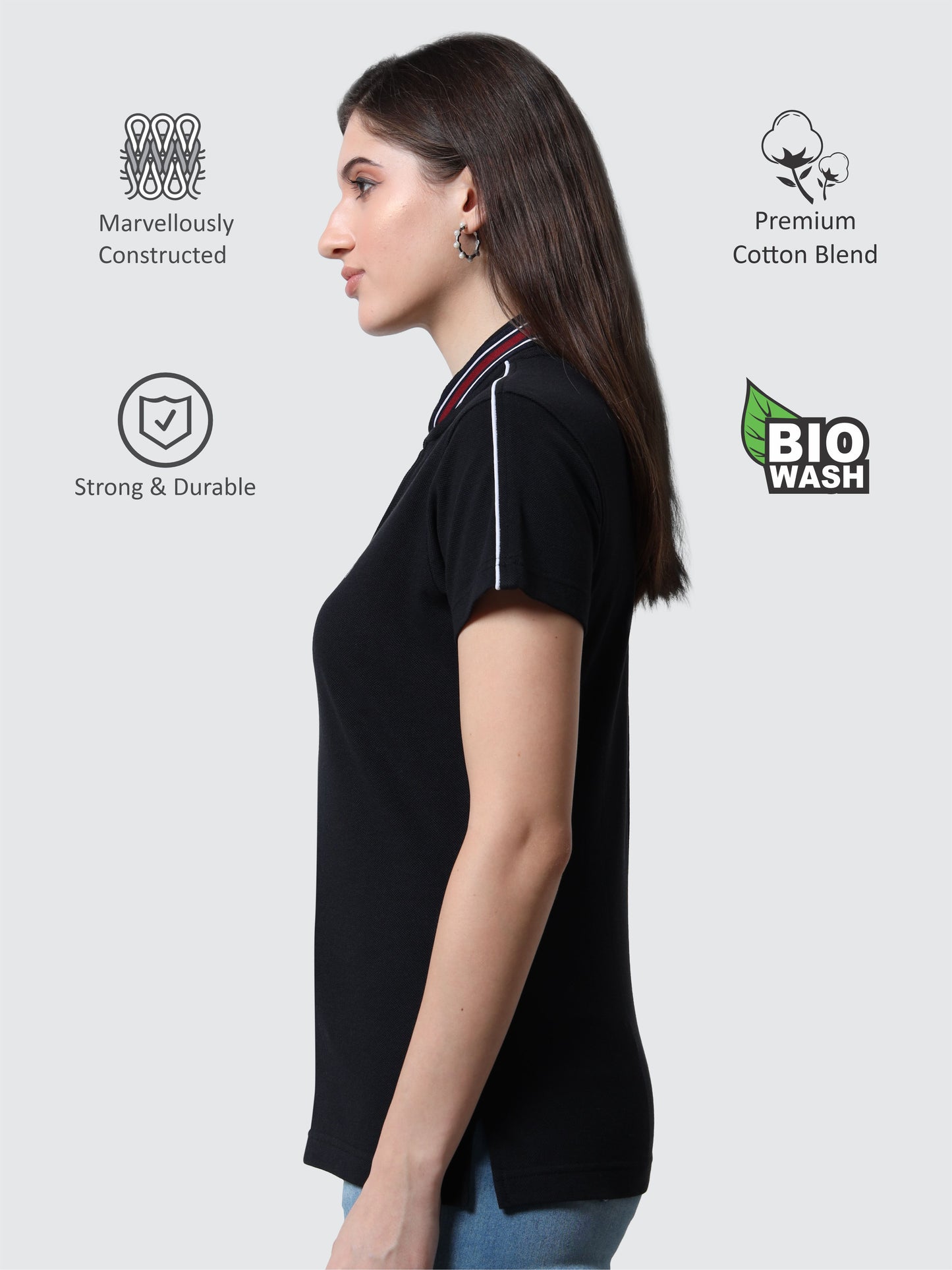 Cotton Polo t shirts for Womens
