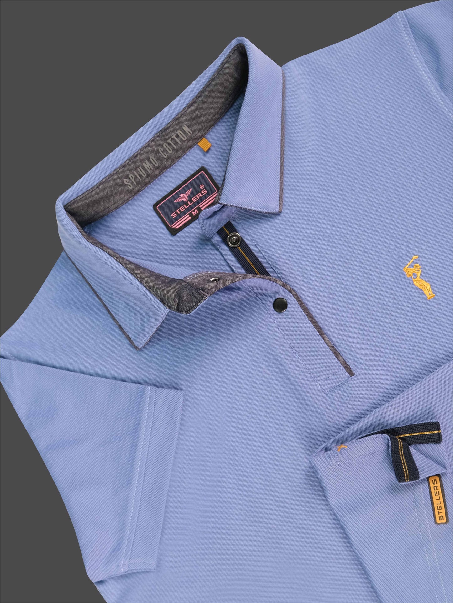 Denim Blue Women Premium SoftBerry PQ Polo T-Shirt