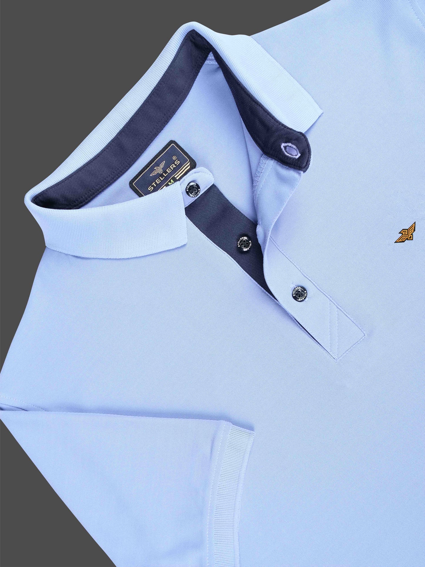 Men Light Purple Premium Polo T-Shirt | Quick Dry | Stretchable | UV Protected | Wrinkle & Odour-Free
