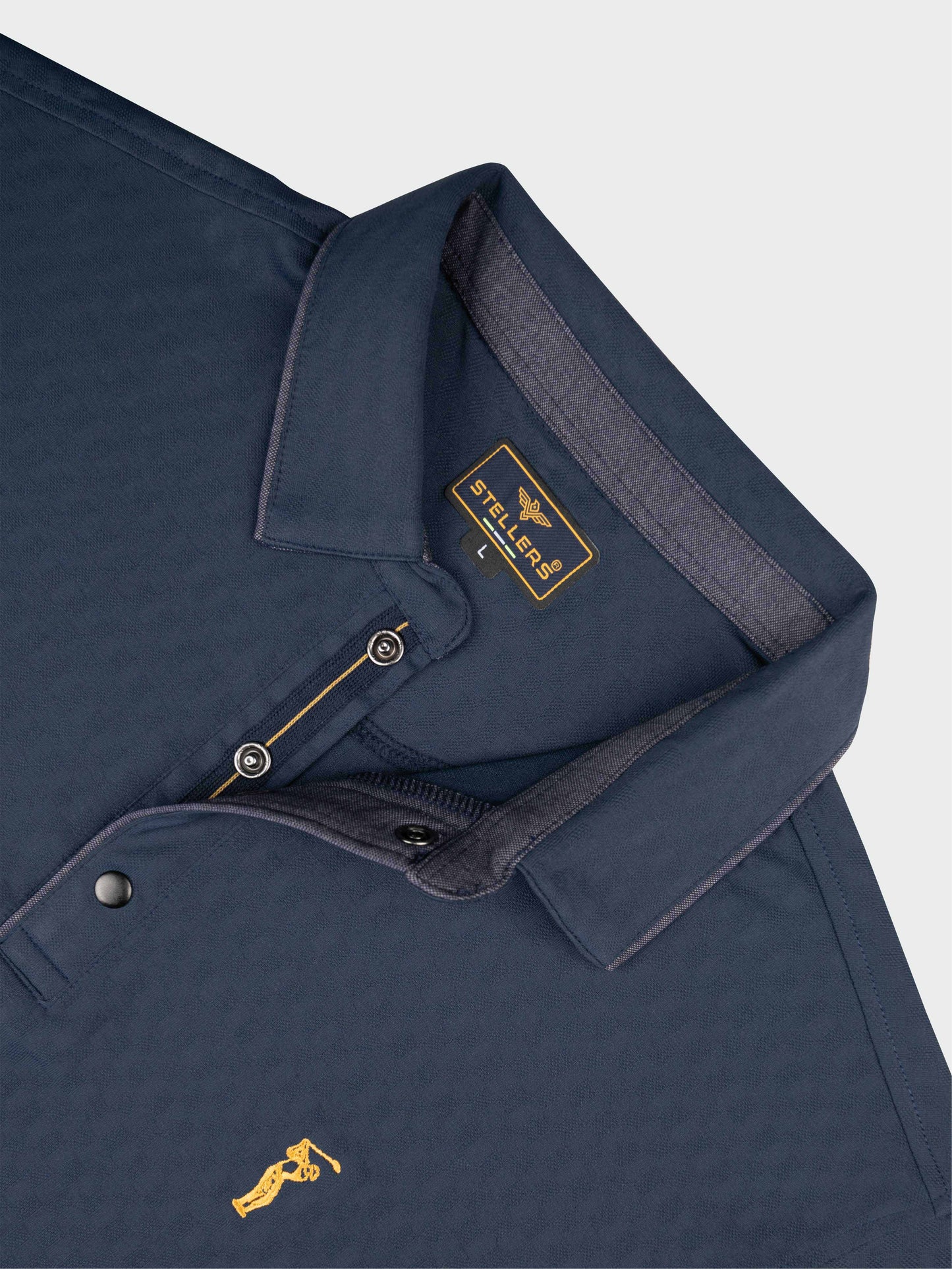 Men Self-Checked Regular Fit Polo T-shirt | Odour Resistant | Wrinkle Free | Quick Dry | Stretchable | Anti-Static