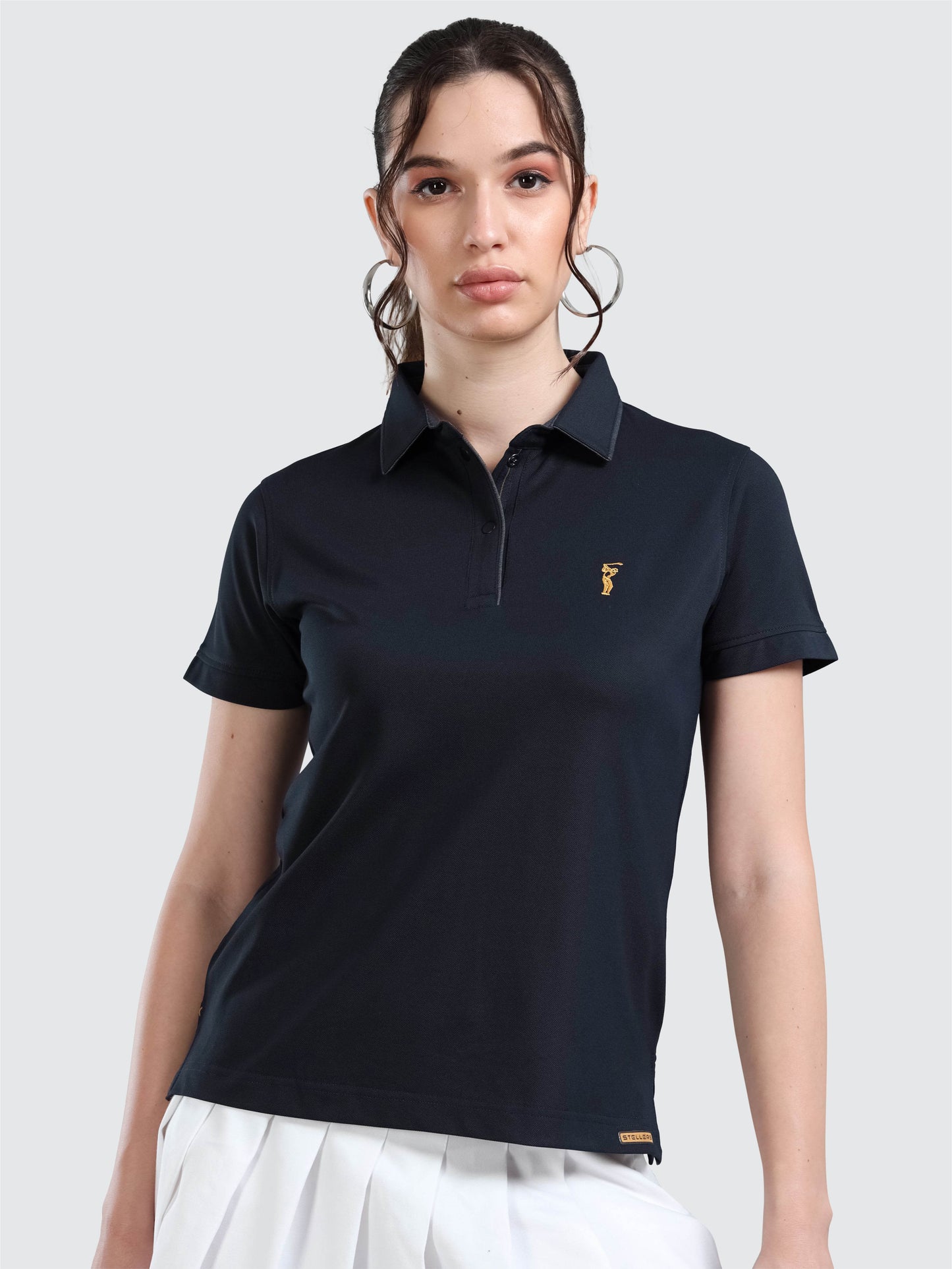 Navy Blue Women Premium SoftBerry PQ Polo T-Shirt