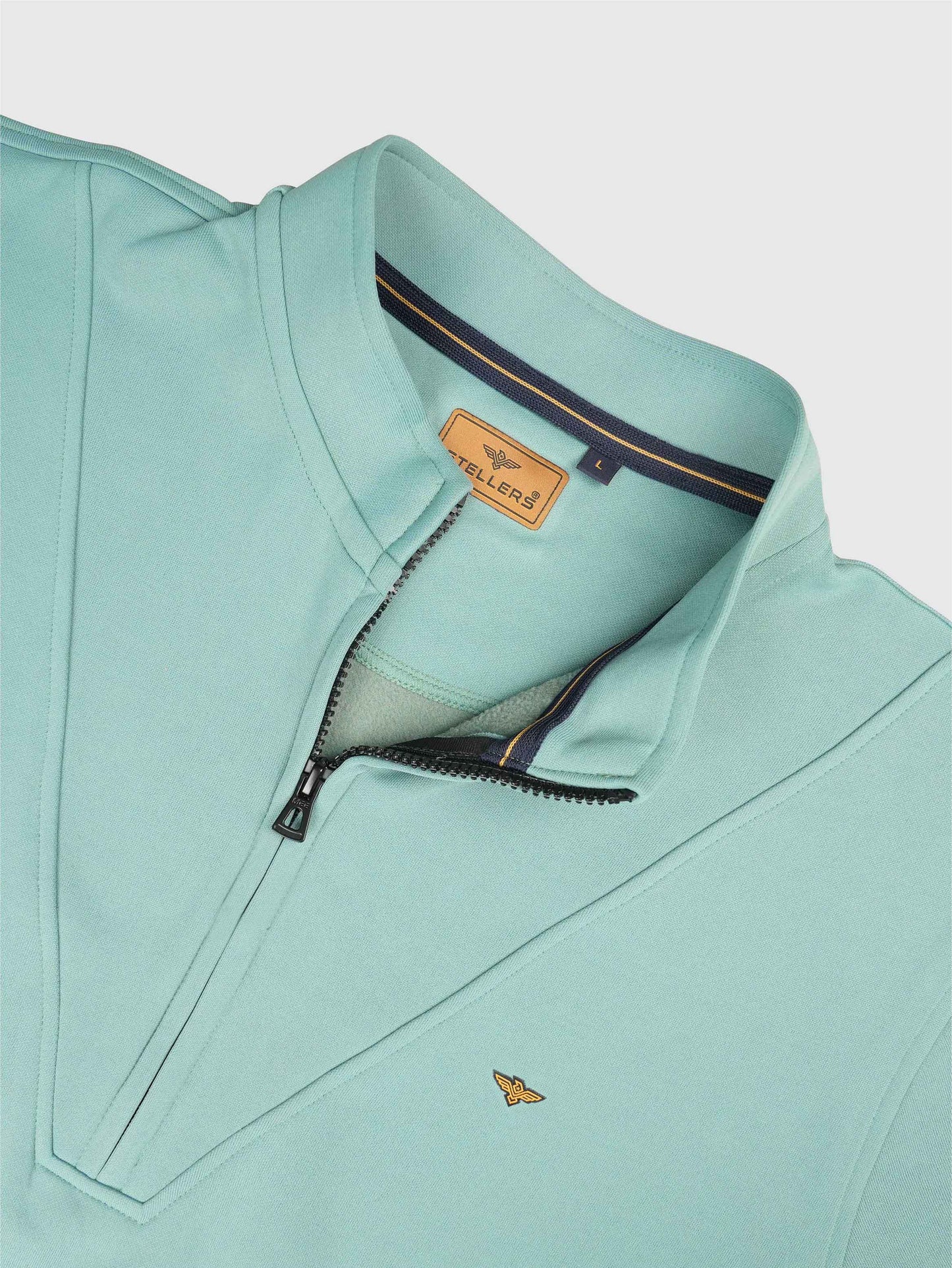 Unisex Half Zipper Sweatshirts - Green | Regular Fit | Feather Touch Feel | Warm |