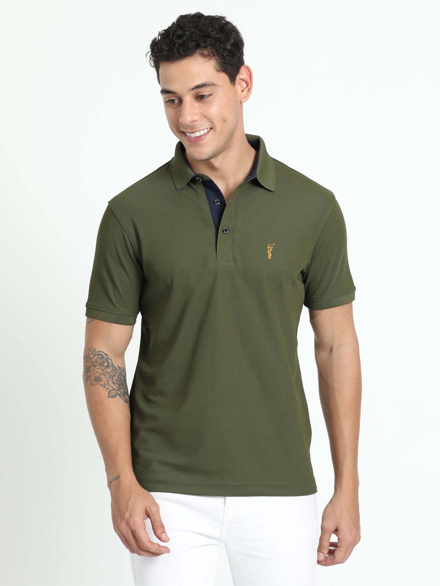 Olive Green Polo T Shirt for Men