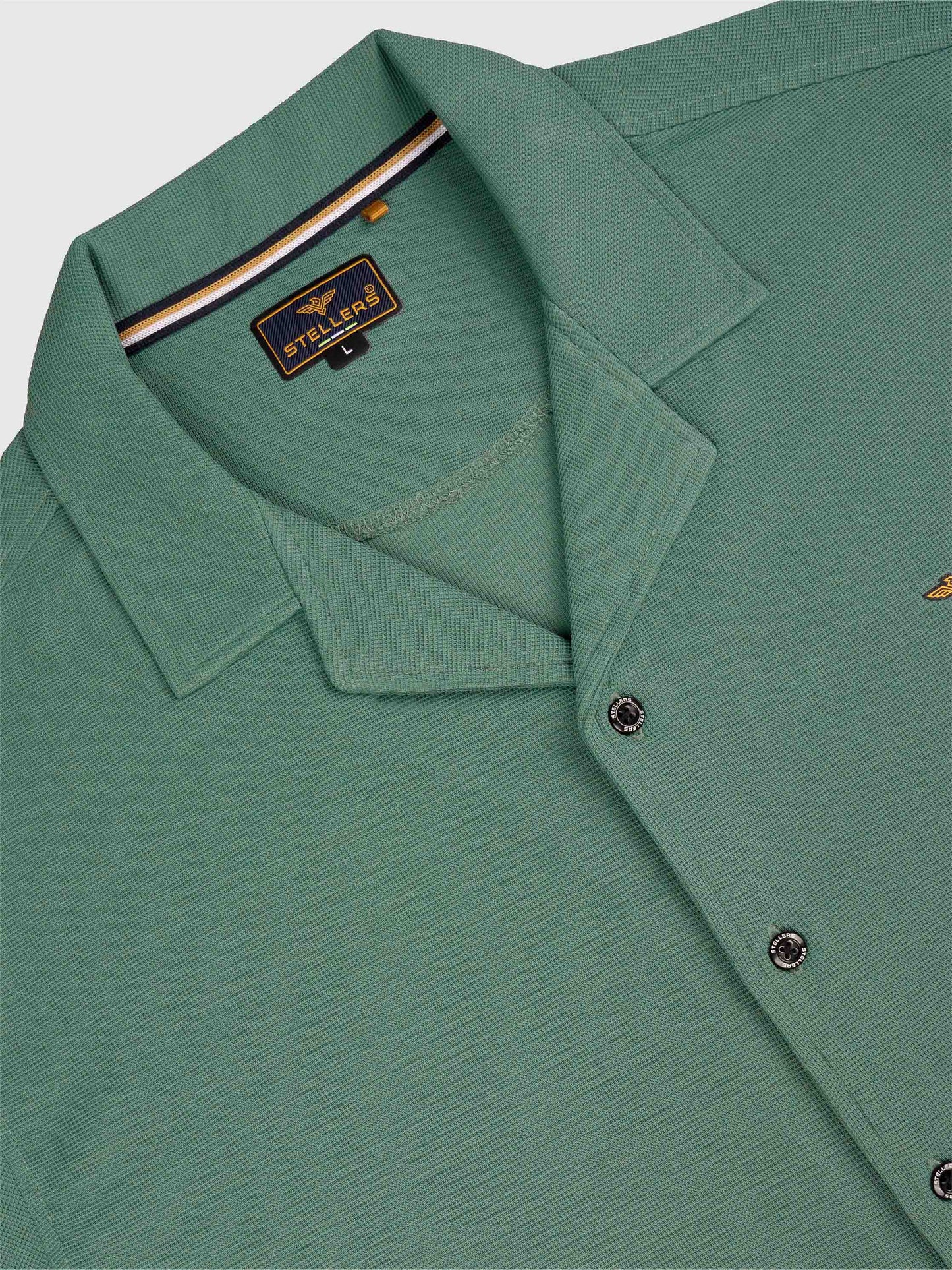 Men Relaxed Fit Co-ord Set - Green | Wrinkle Free | Stretchable | Feather Touch Feel | Breathable