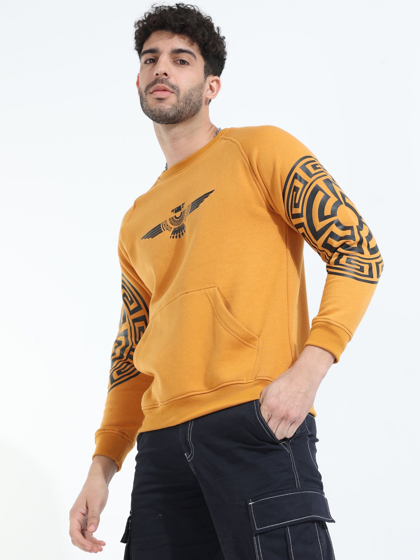 Mustard Men's Crew Neck Sweatshirt
