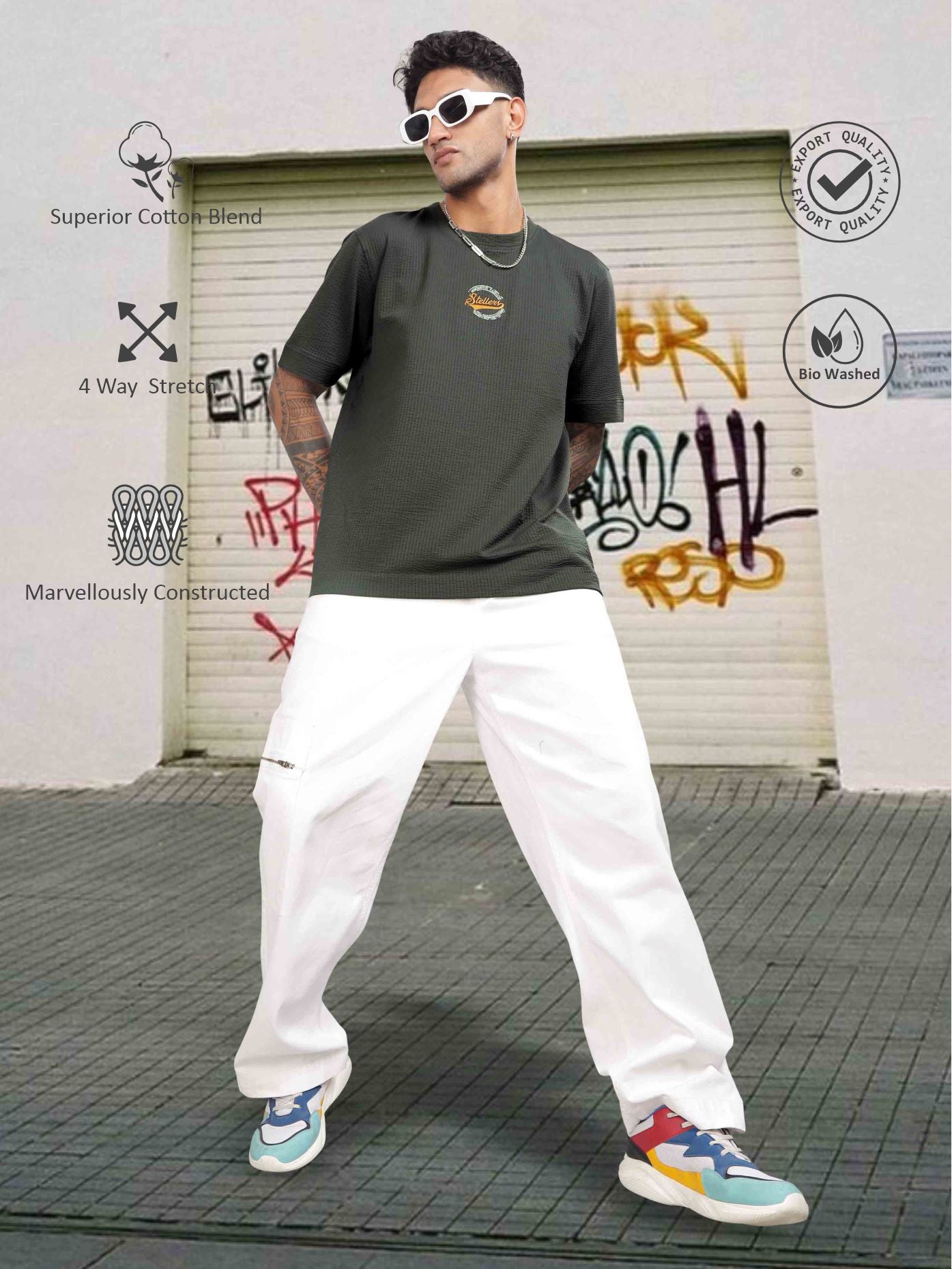 Dark Grey Men's Oversize T Shirts