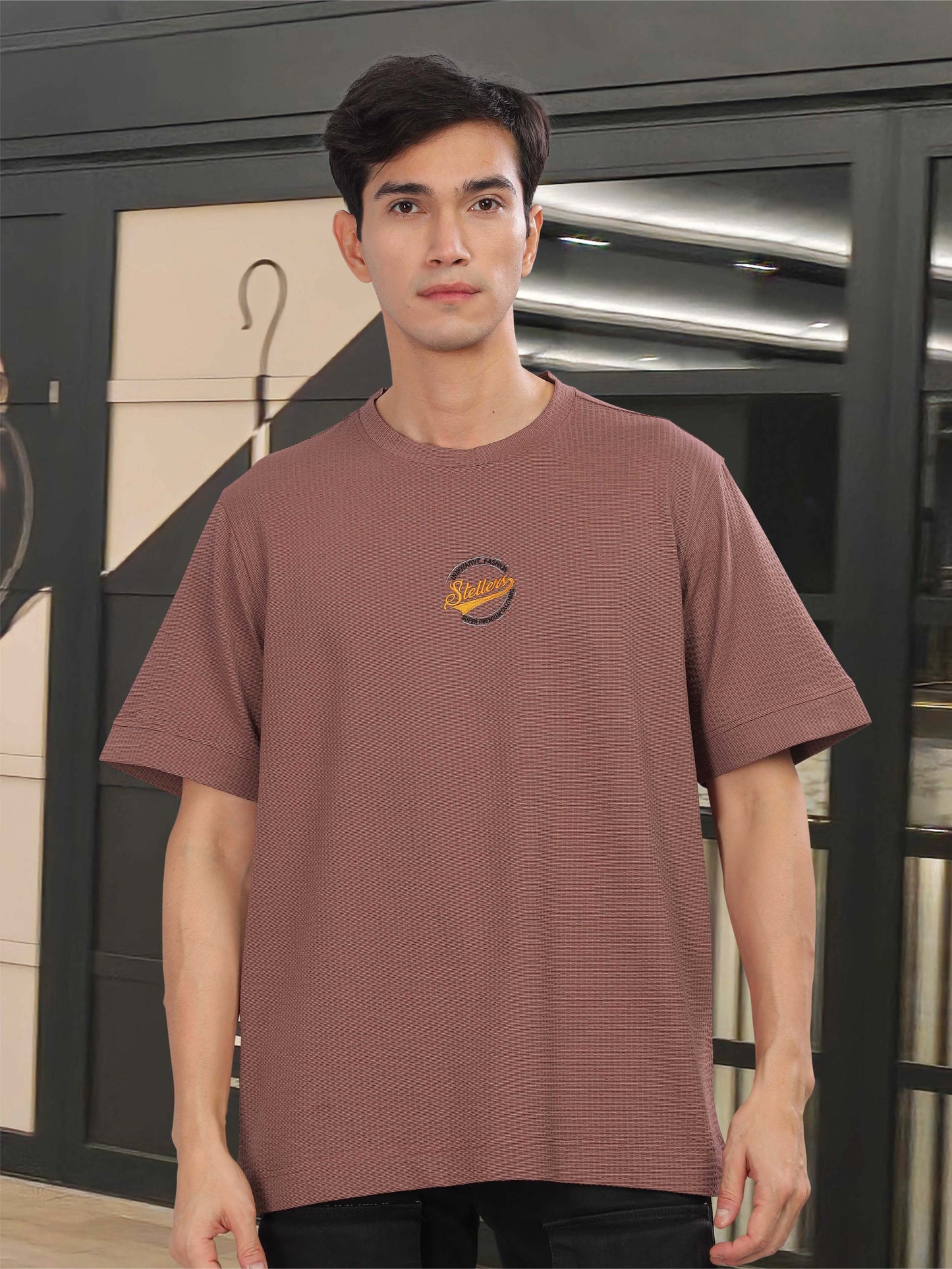 Mauve Oversize T Shirt for Men