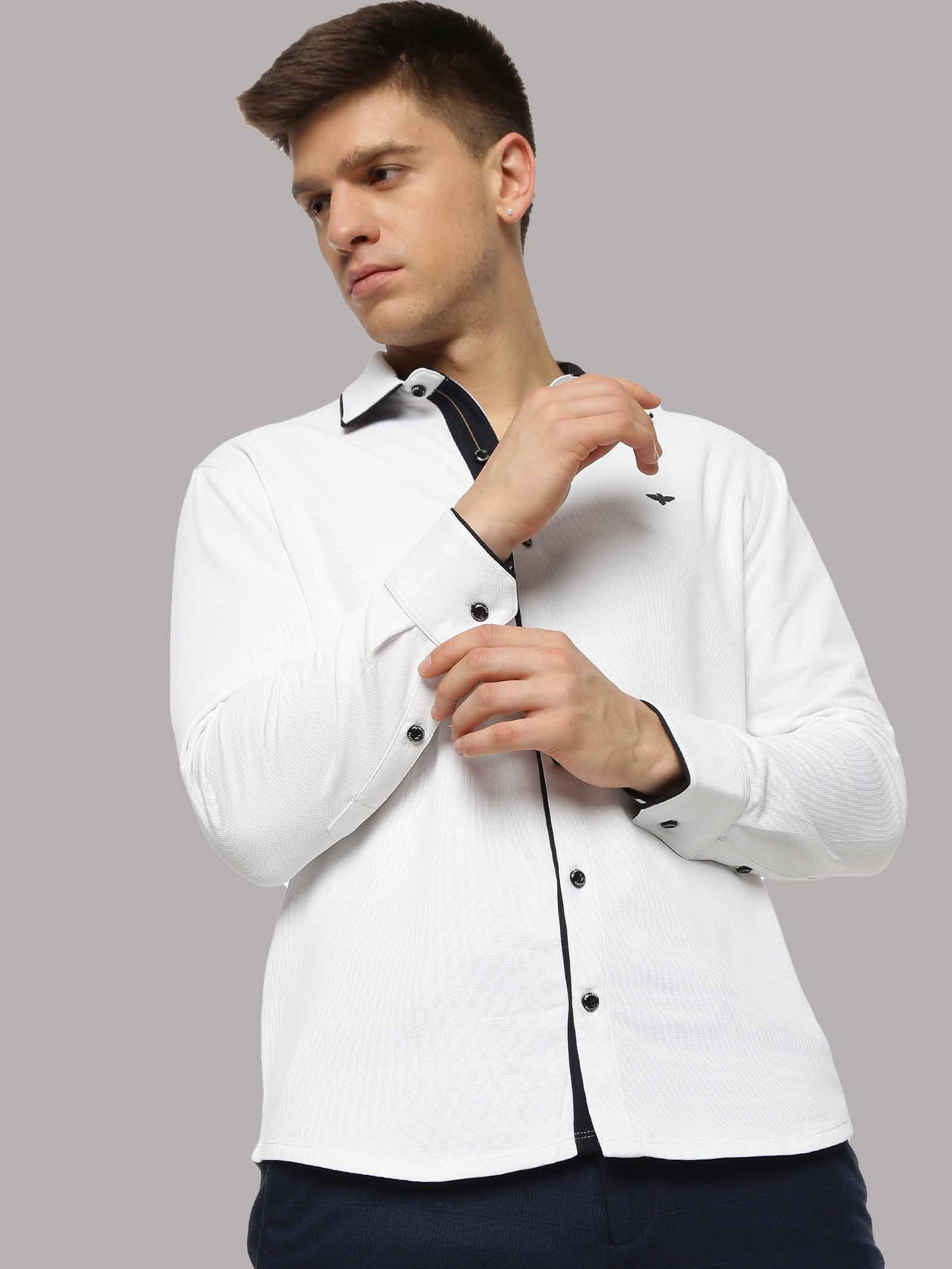 Men's Premium Knitted Shirts-White
