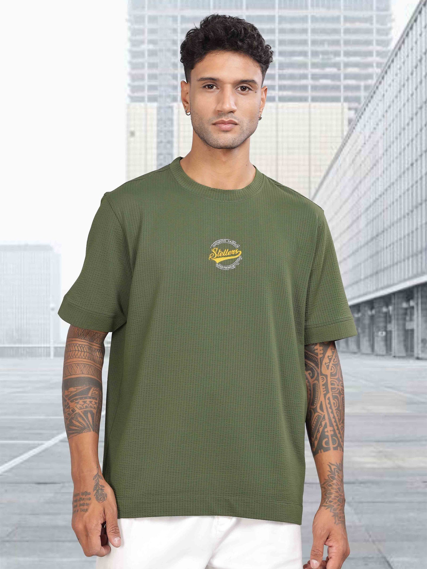 Olive Green Oversize T Shirt for Men