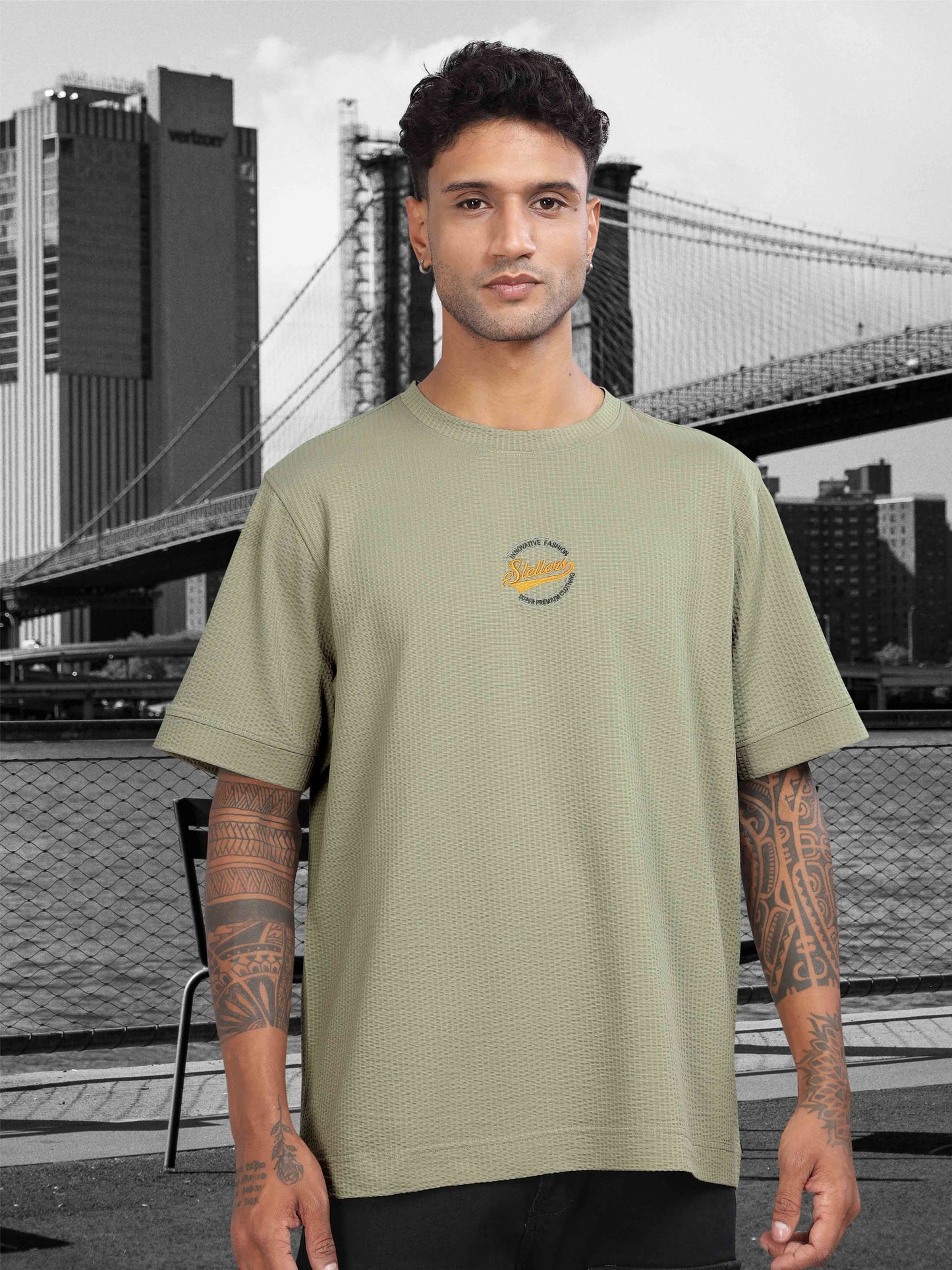Moose Grey Men's Oversize T Shirt for Men