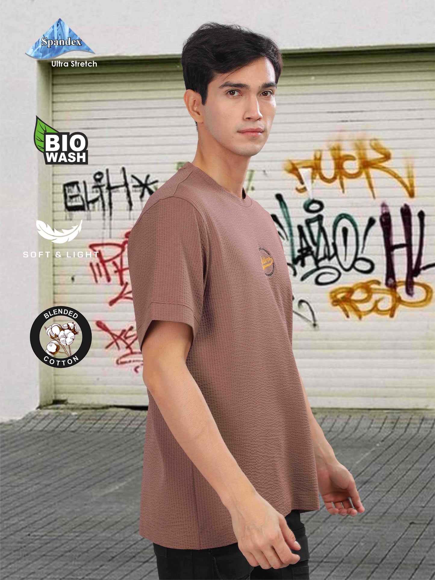 Mauve Oversize T Shirt for Men