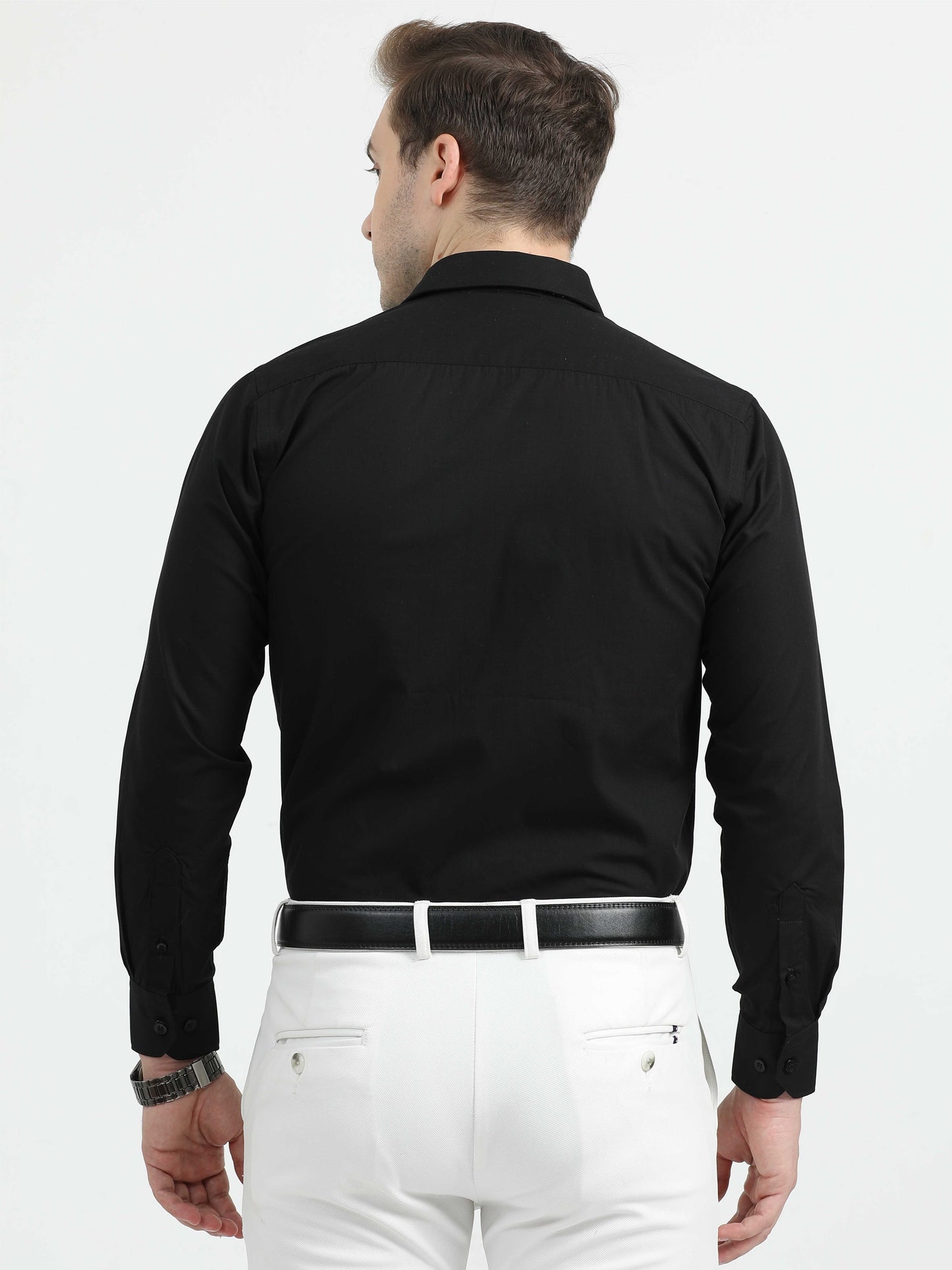 Black Premium Poplin Formal Shirts for Men