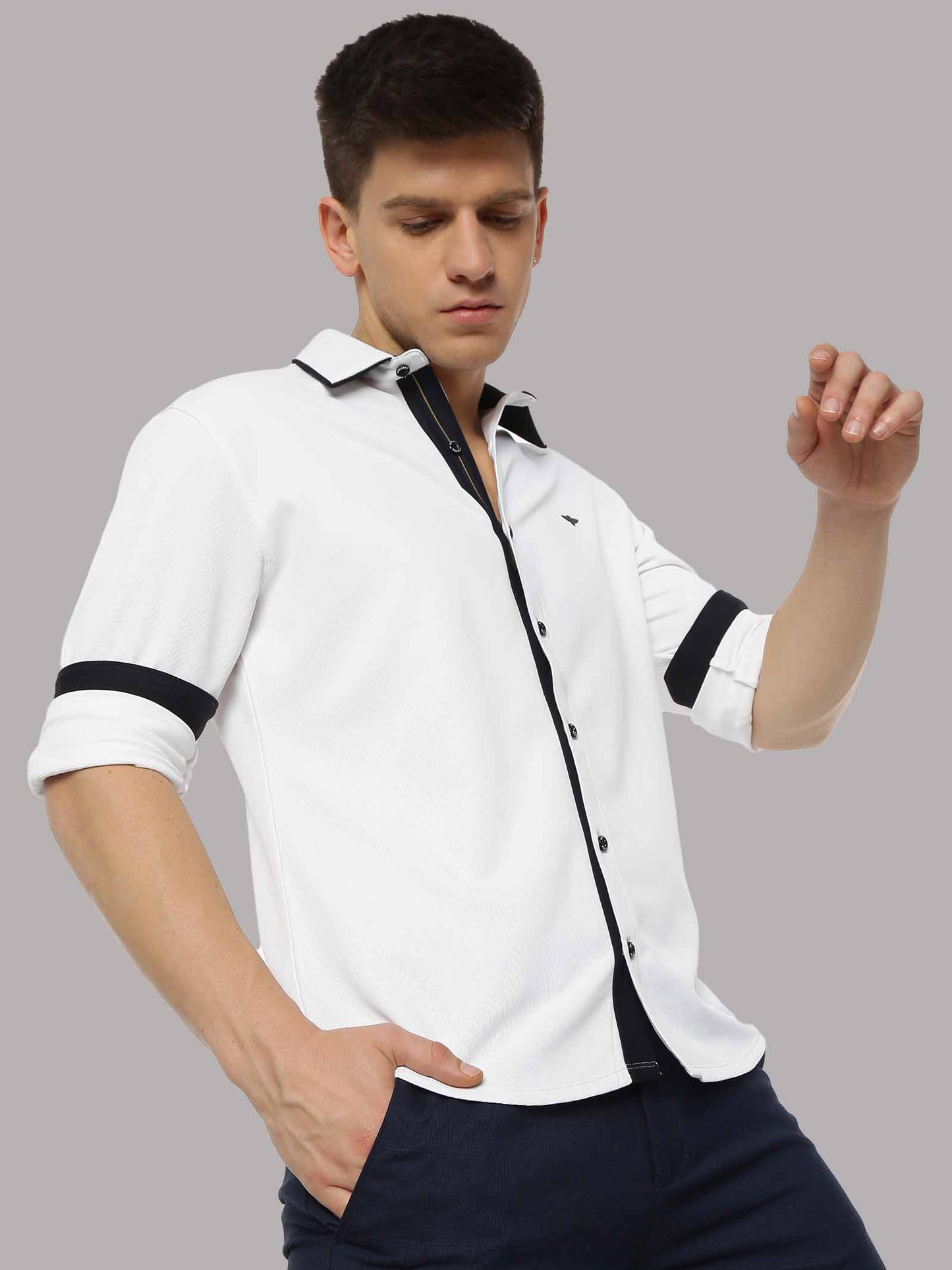Men's Premium Knitted Shirts-White