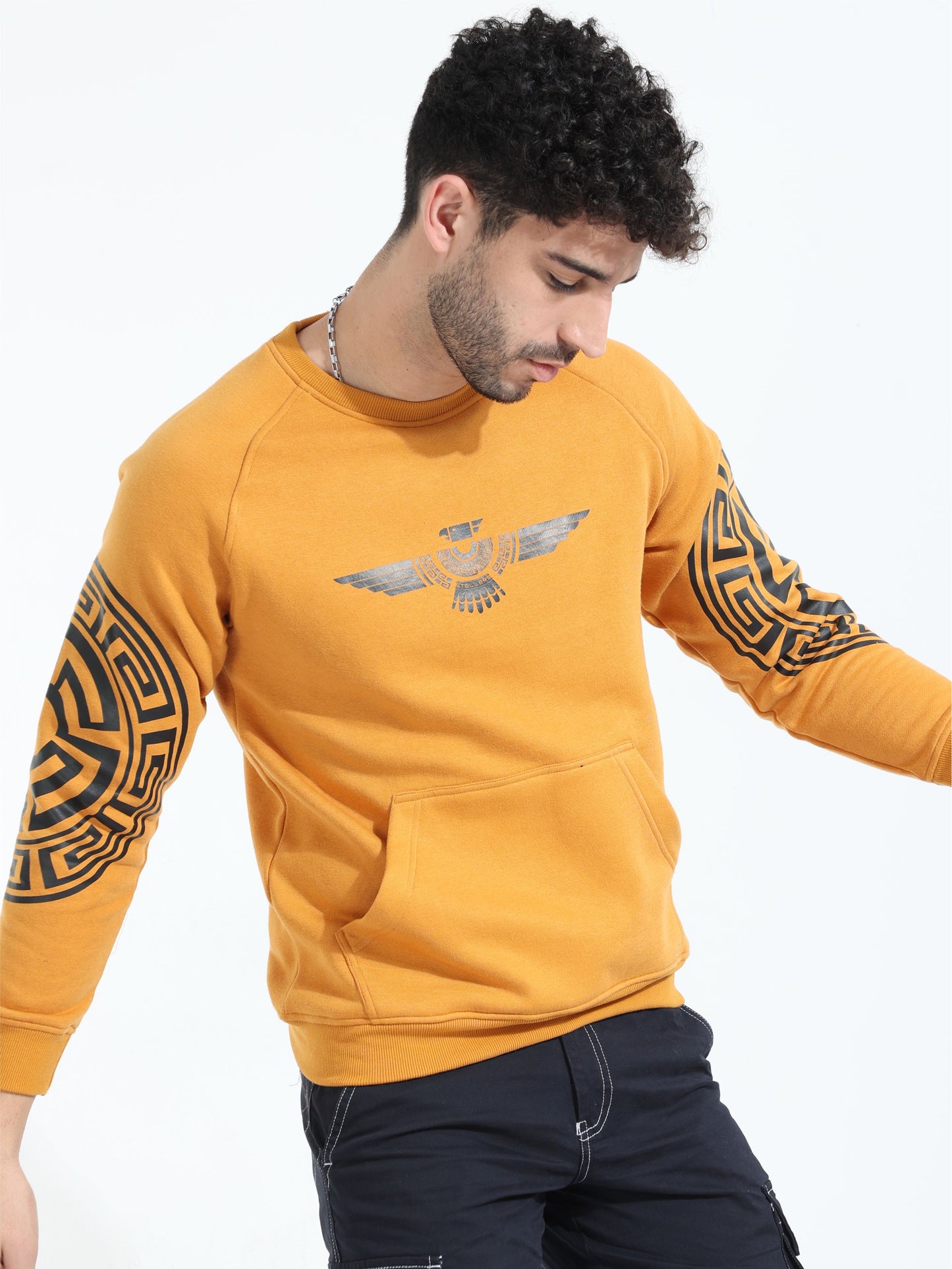 Mustard Men's Crew Neck Sweatshirt