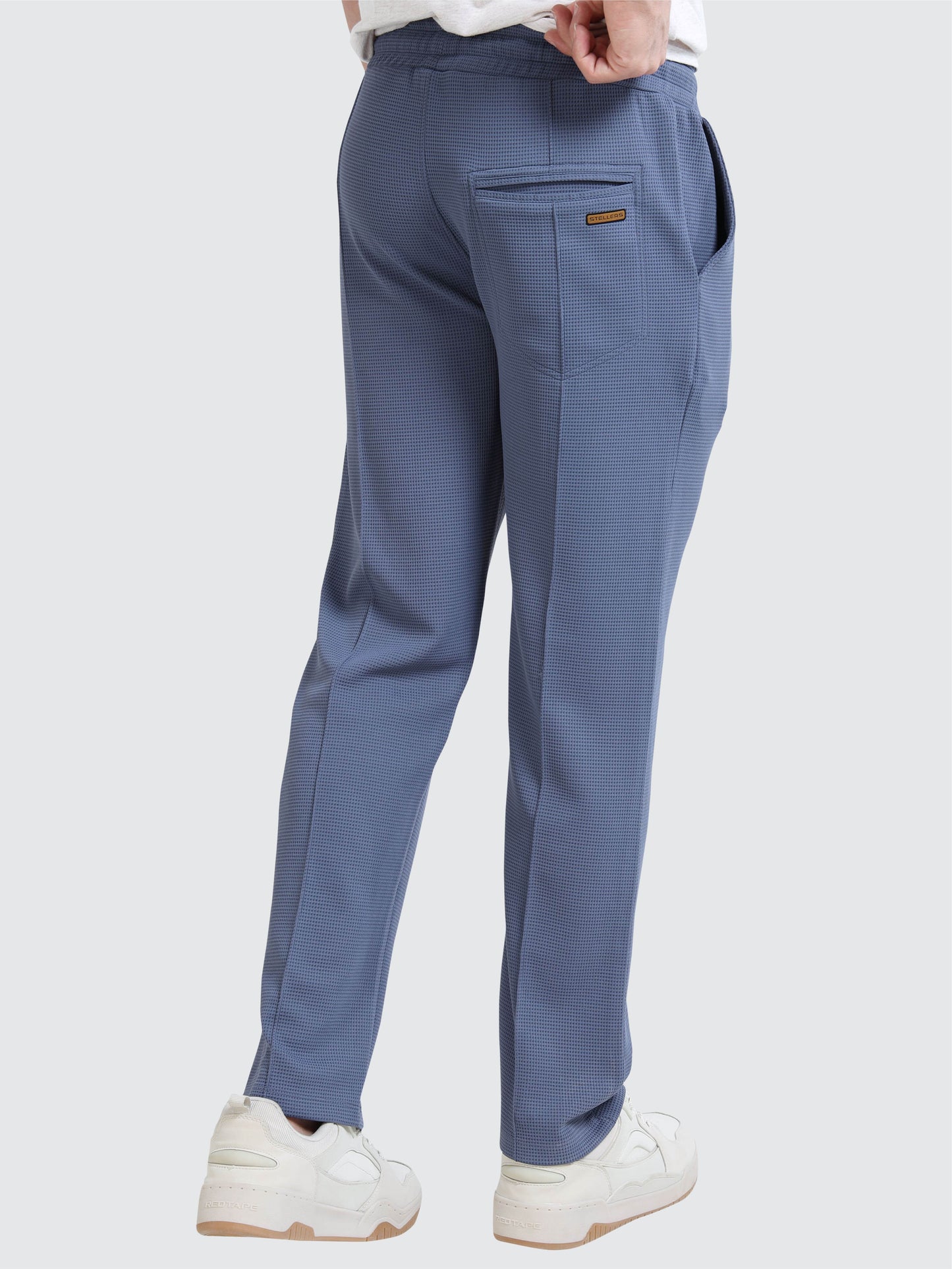 Men's Premium Stretchable Track Pants - Blue | Feather Touch Feel | Regular Fit | Wrinkle Free | Quick Dry
