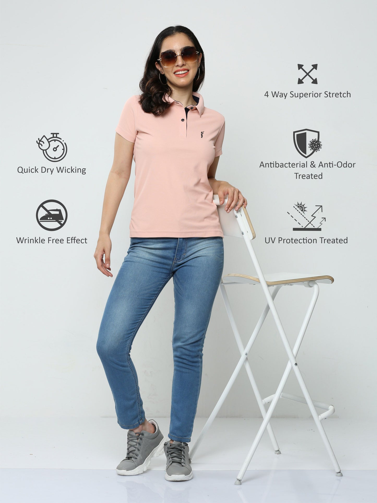 Rose Dust Women's Premium Golf Polo T-Shirt