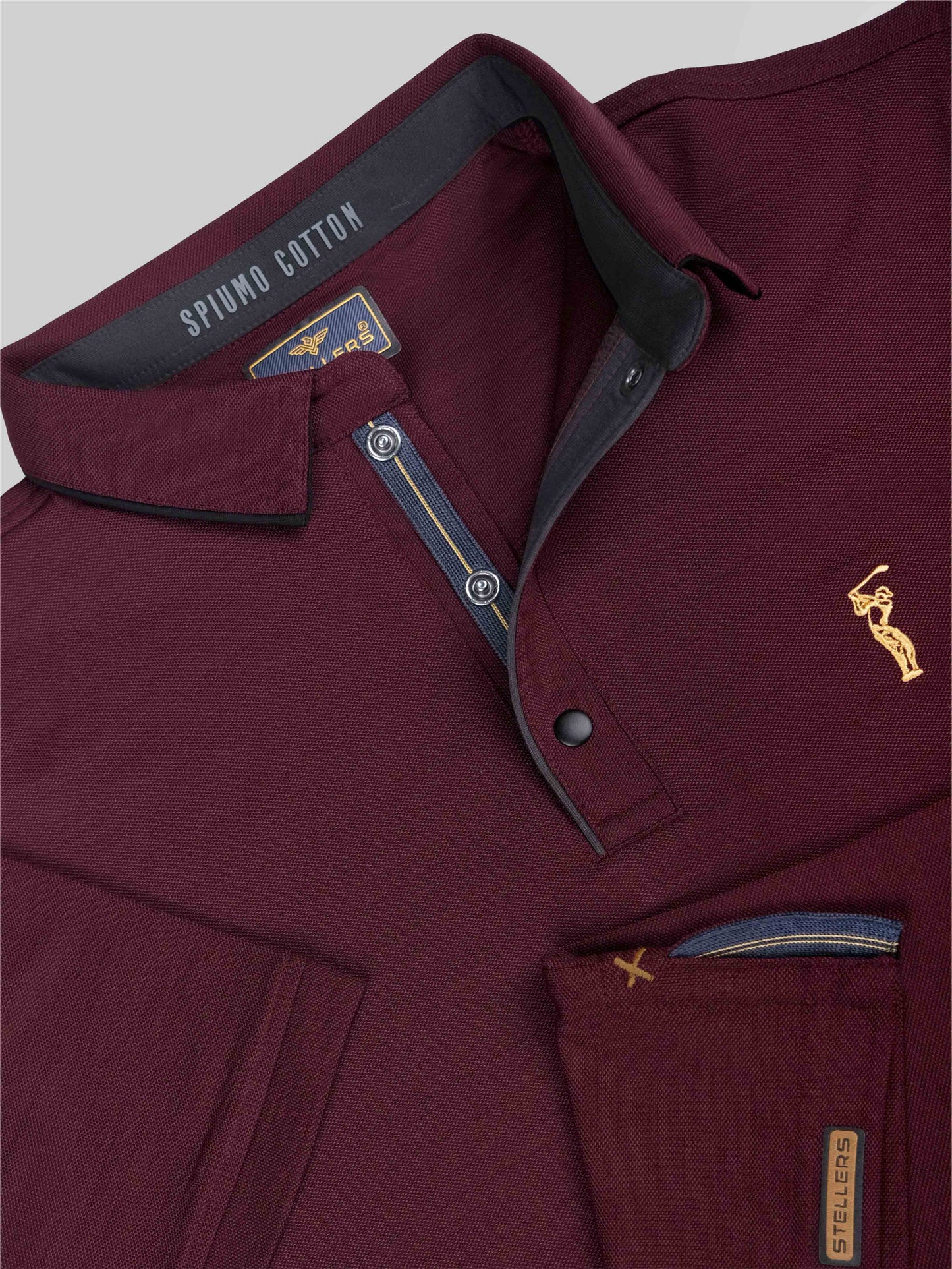 Wine Premium Pique Crush Polo T-Shirt