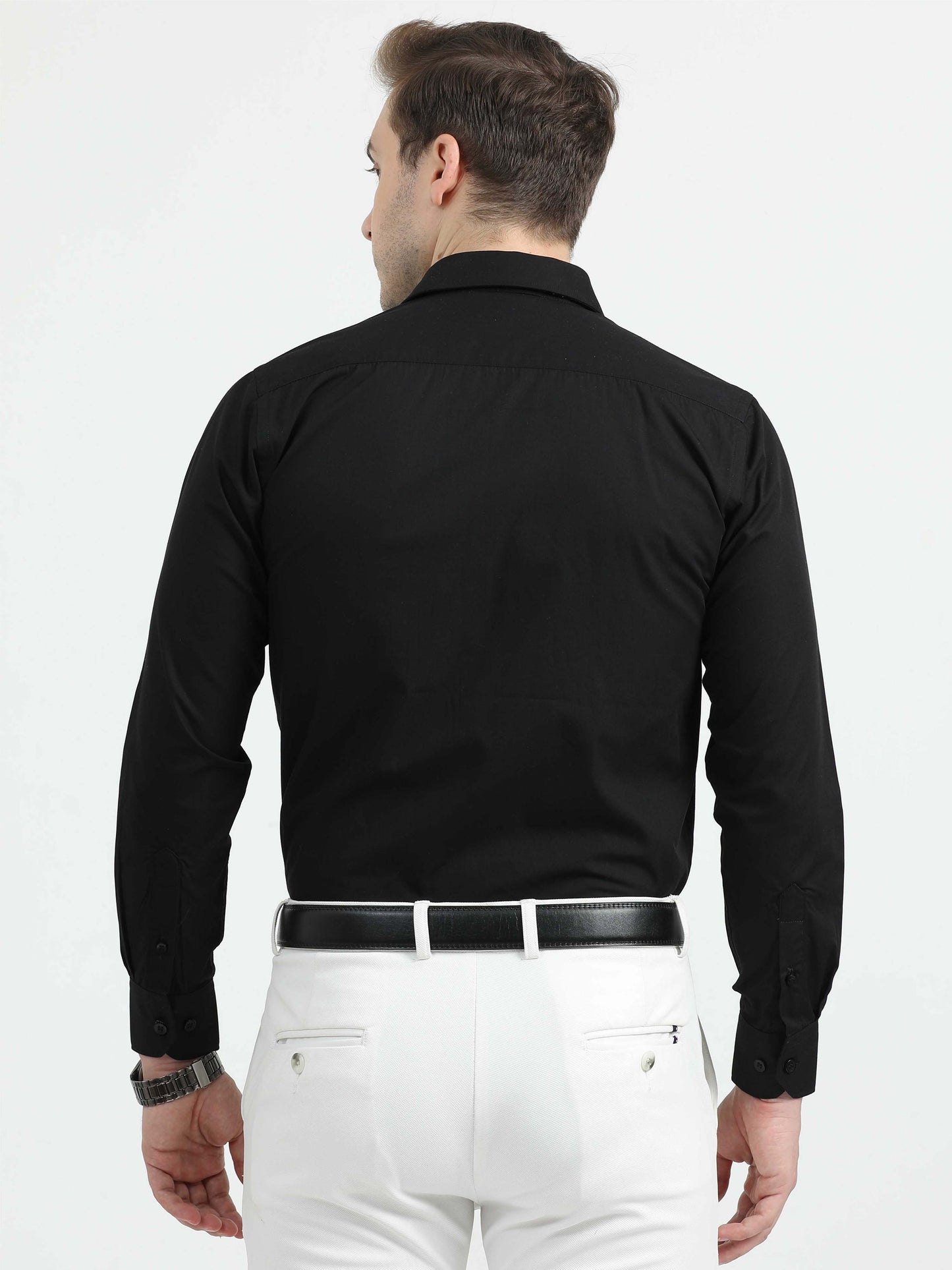 Black Men's Premium Poplin Office Formals