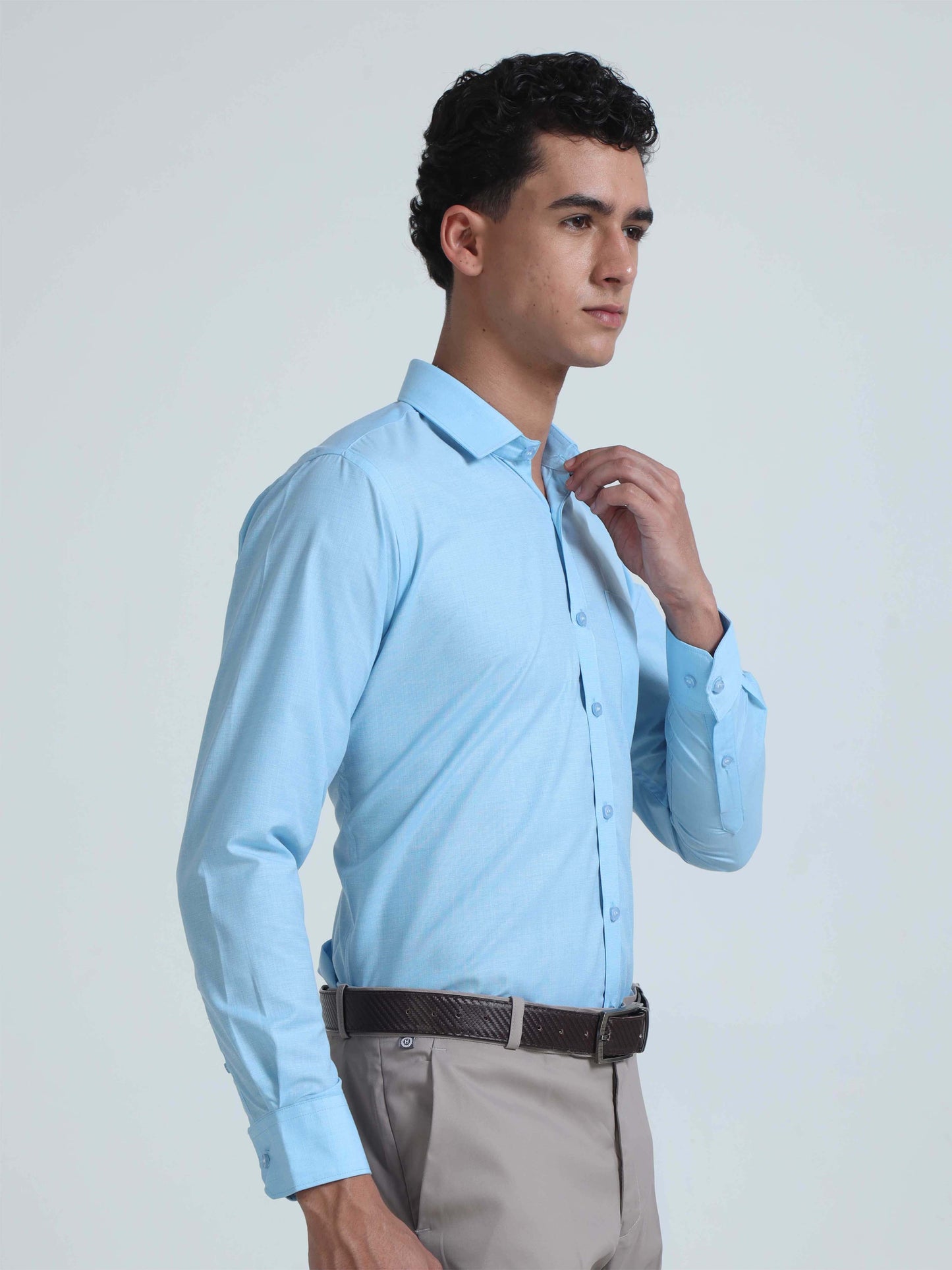 Sky Blue Filla Fill Formal Shirt for Men