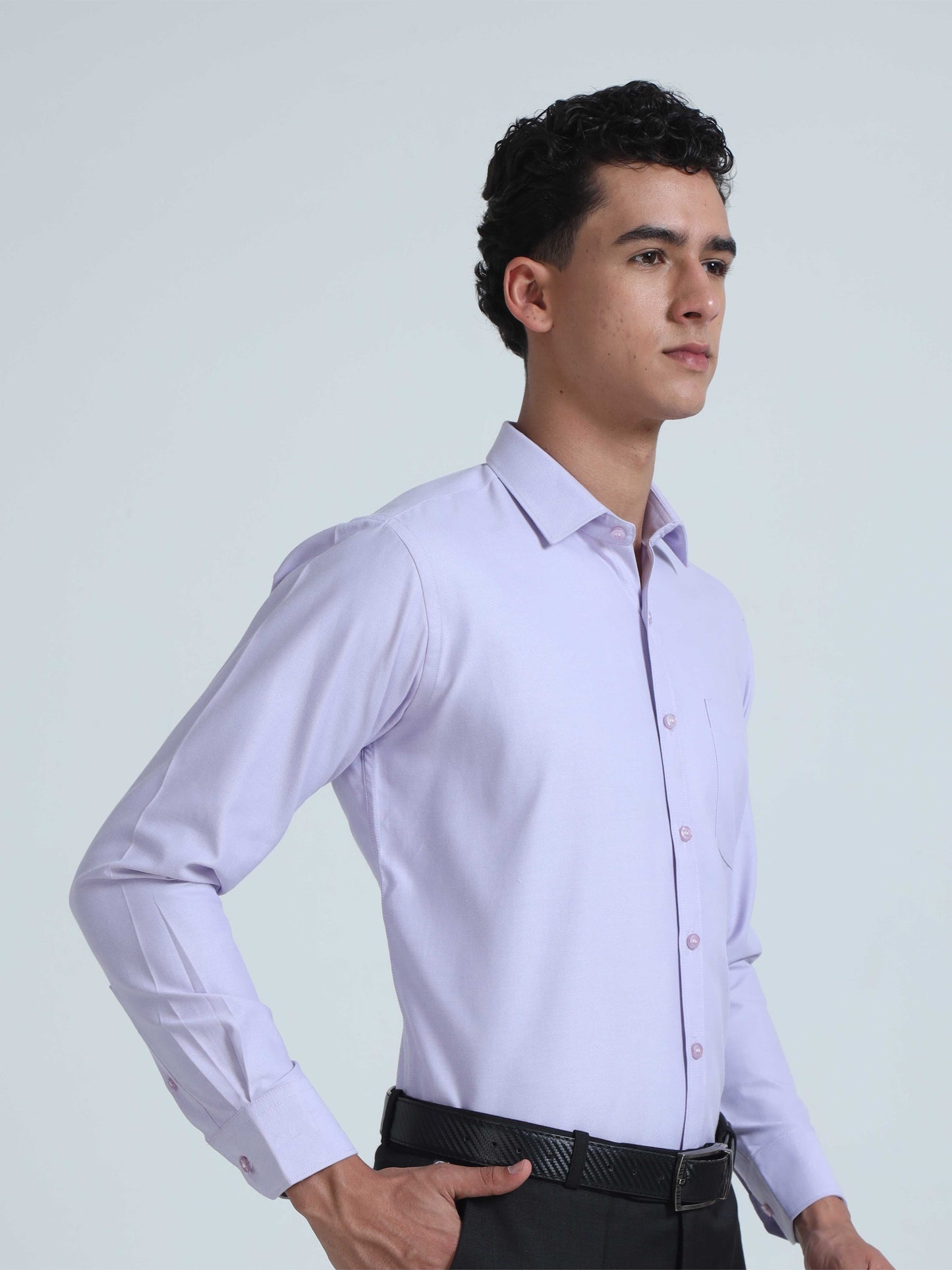 Light Purple Oxford Formal Shirt for Men