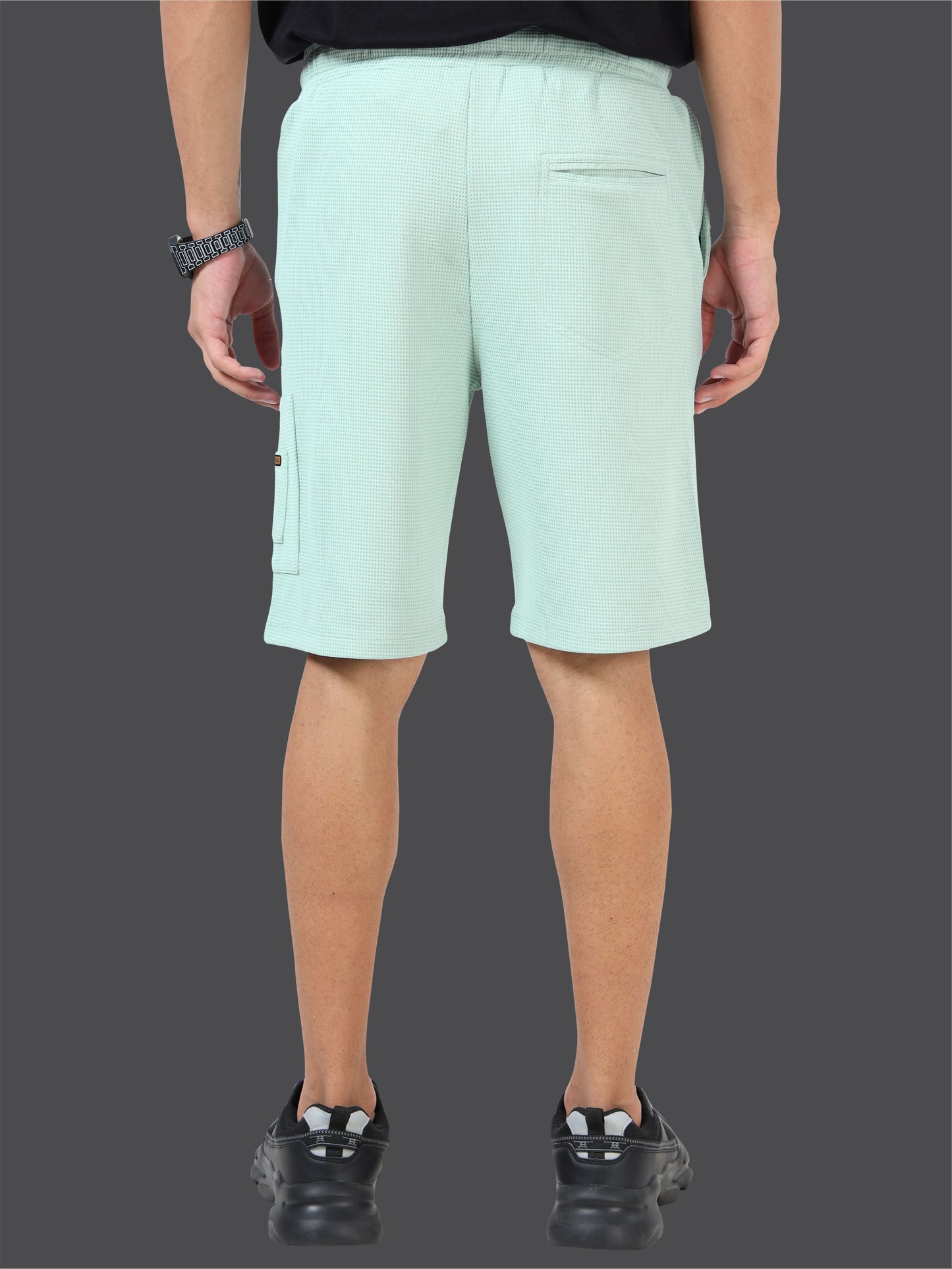 STELLERS Men's Premium Stretchable Shorts -Misty Green | Feather Touch Feel | Breathable | Light Weight