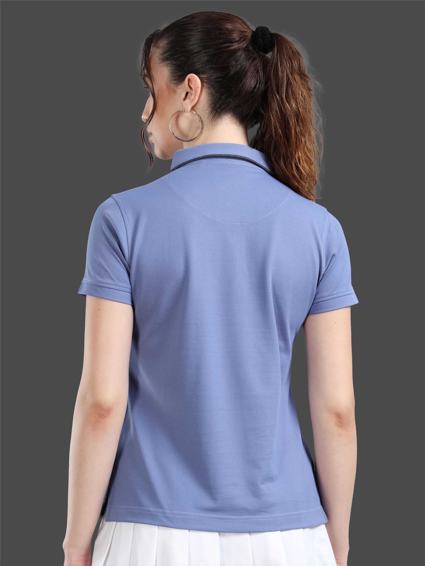 Denim Blue Women Premium SoftBerry PQ Polo T-Shirt