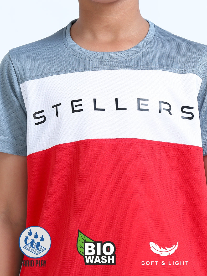 Red Center Panel T-Shirt