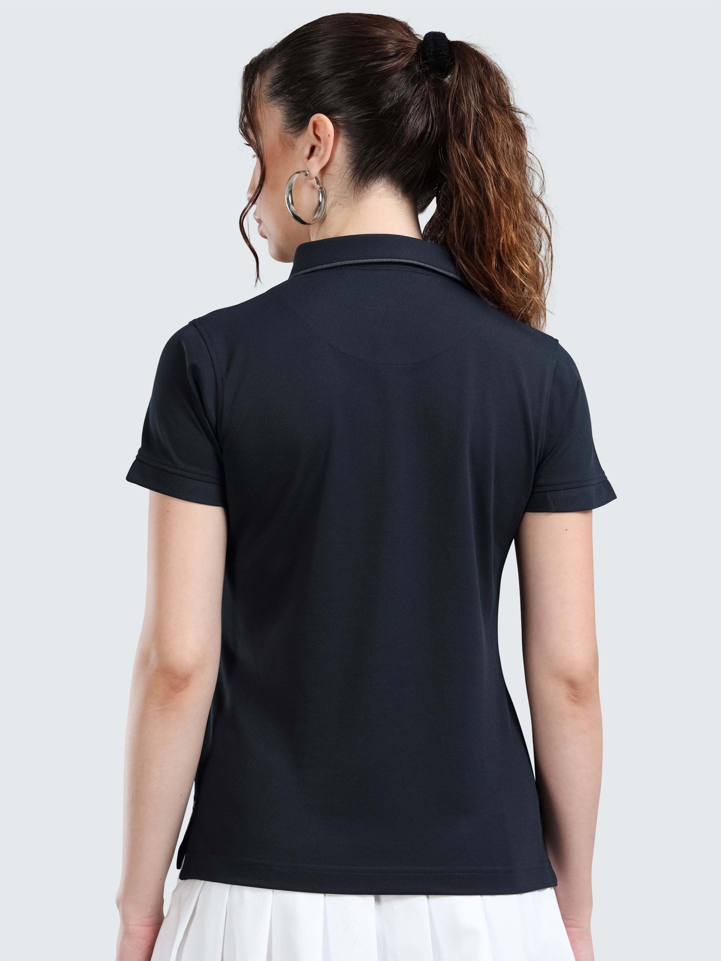 Navy Blue Women Premium SoftBerry PQ Polo T-Shirt