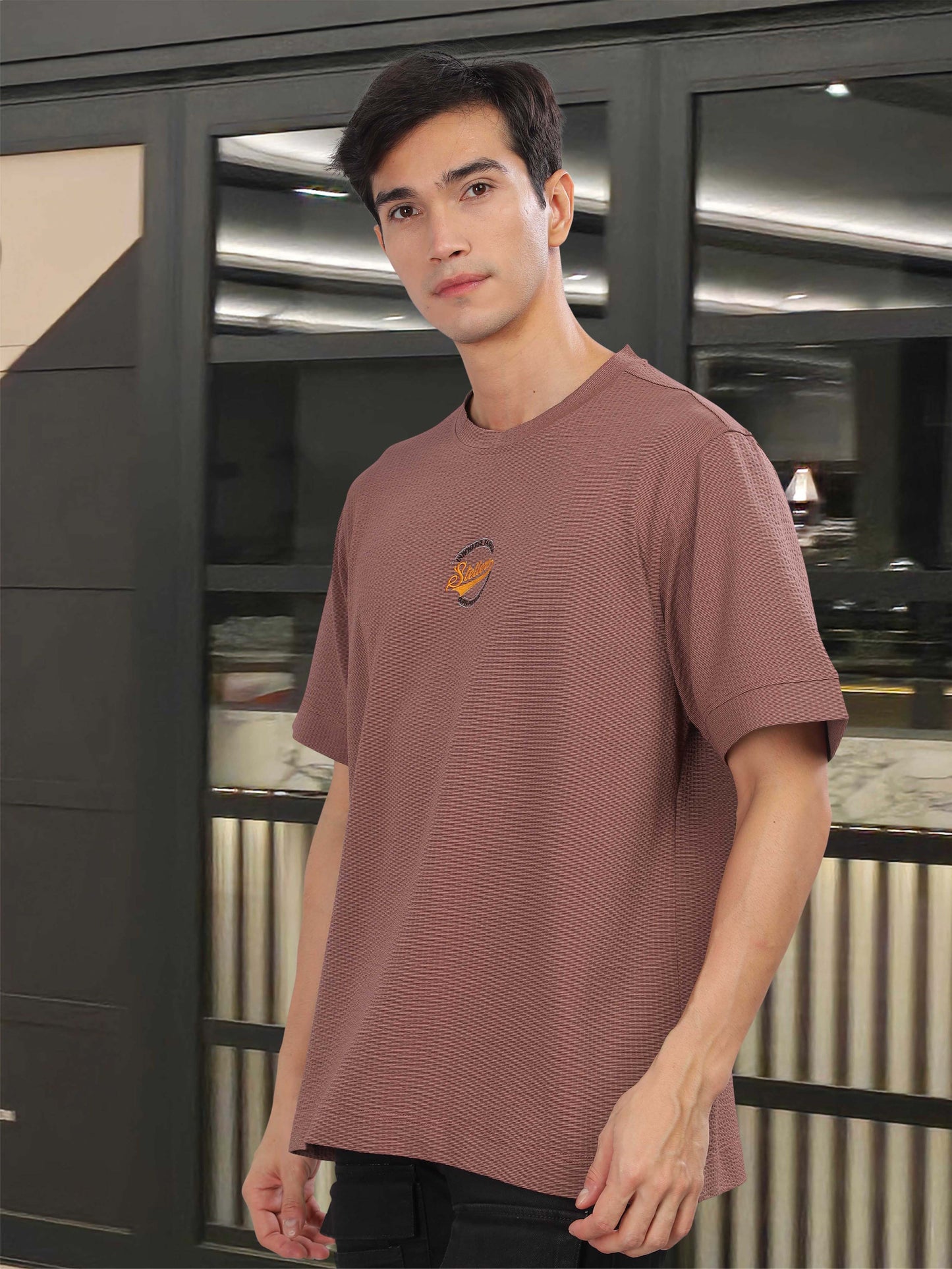 Mauve Oversize T Shirt for Men