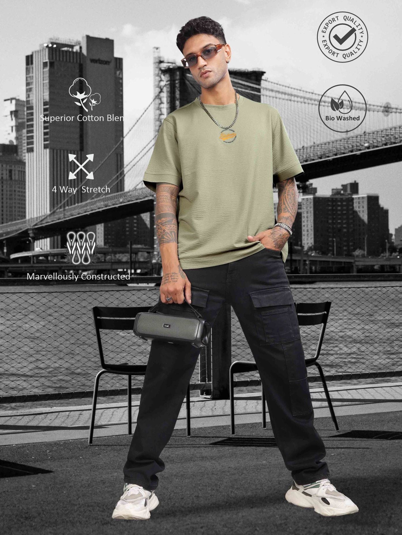 Moose Grey Men’s Oversize T Shirt