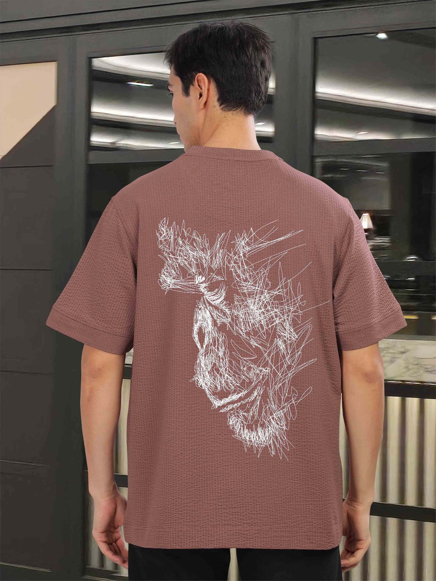 Mauve Men's Oversize T Shirt for Men