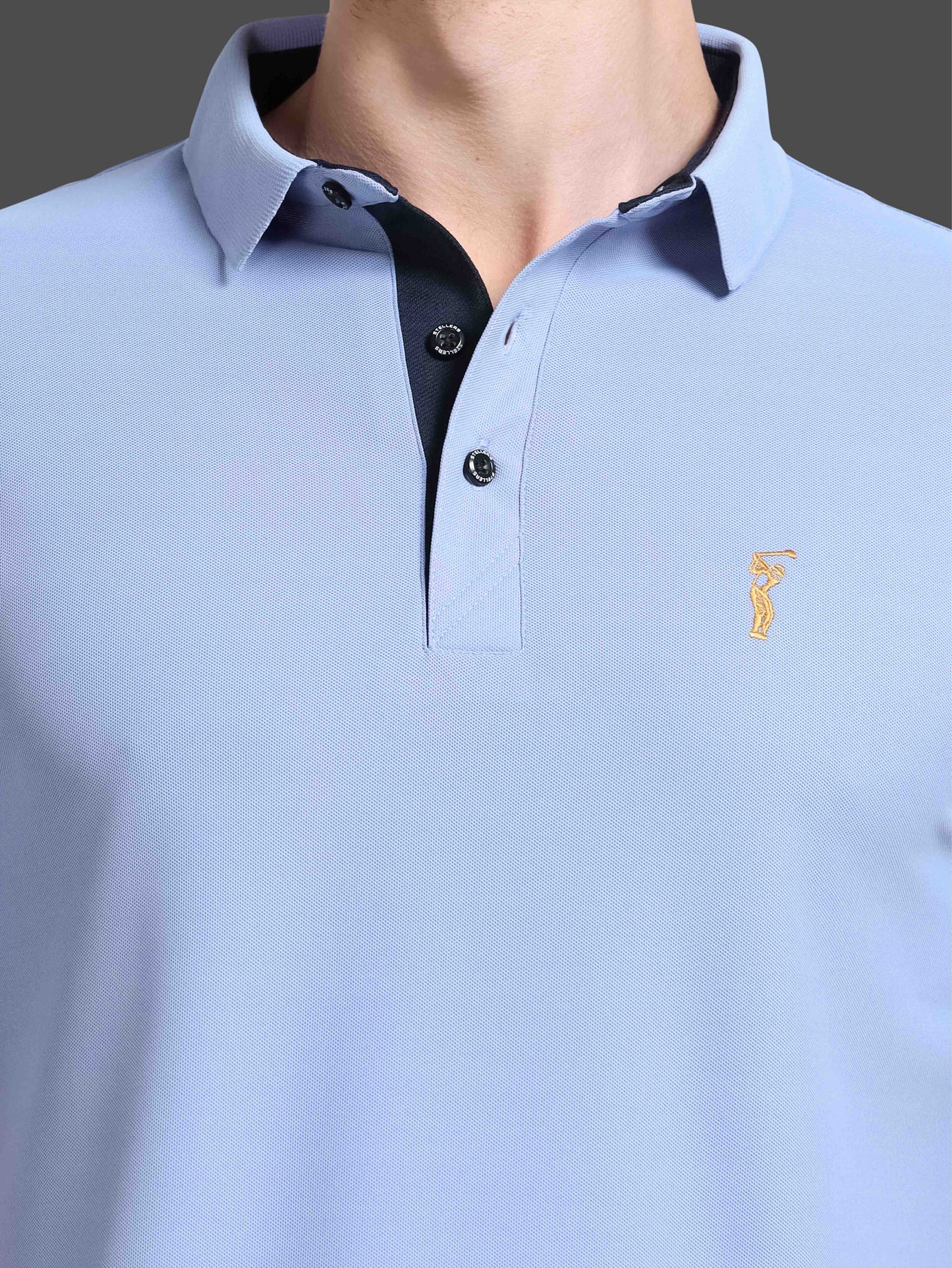 Men Light Purple Premium Golf Polo T-Shirt | Quick Dry | Stretchable | UV Protected | Wrinkle & Odour-Free