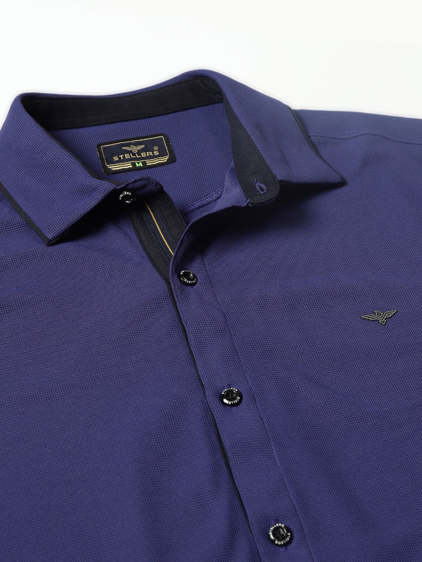 Men's Premium Knitted Shirts-Neon Blue