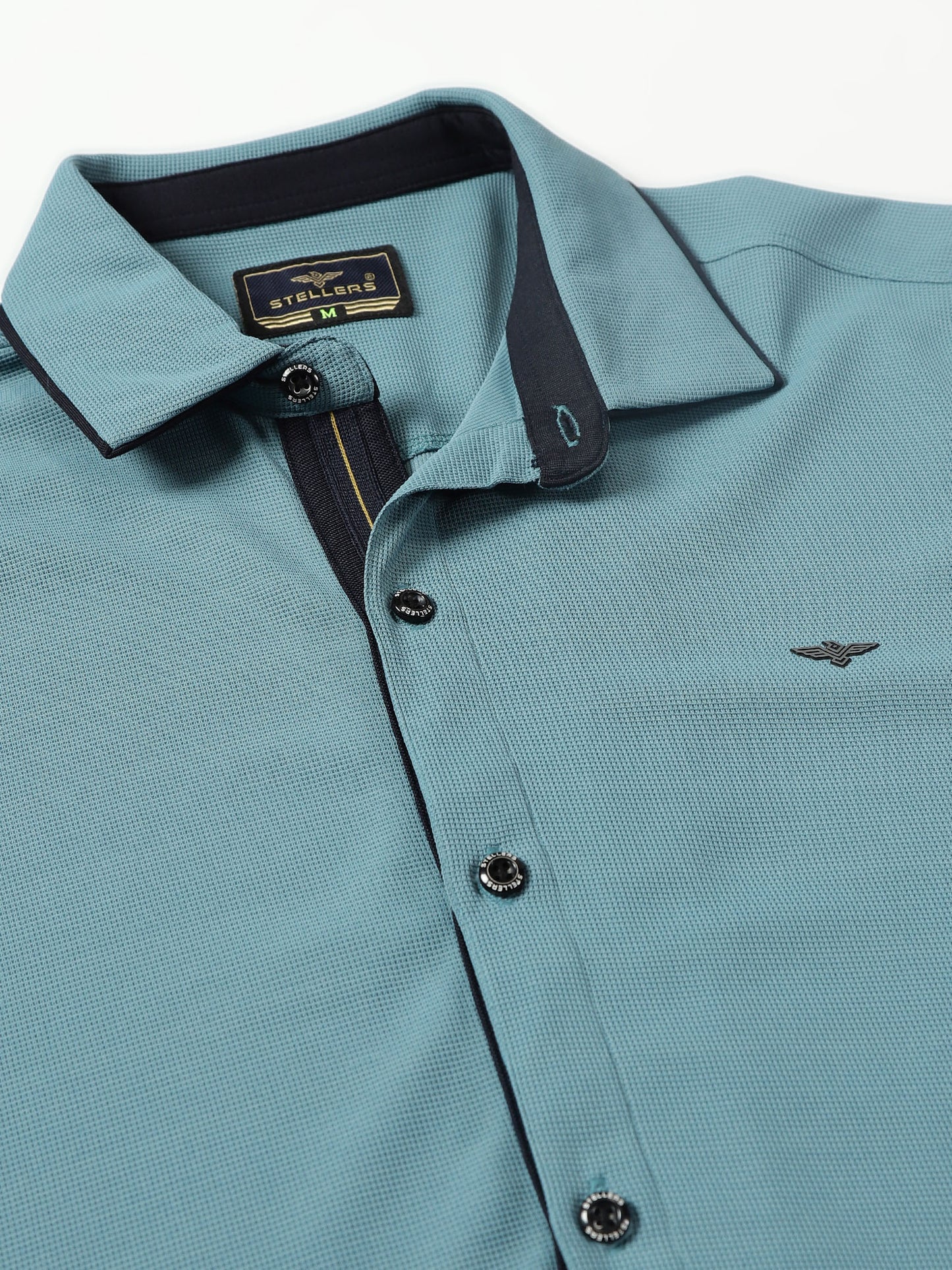 Nile Blue Men's Premium Knitted Shirt - Casual Shirts