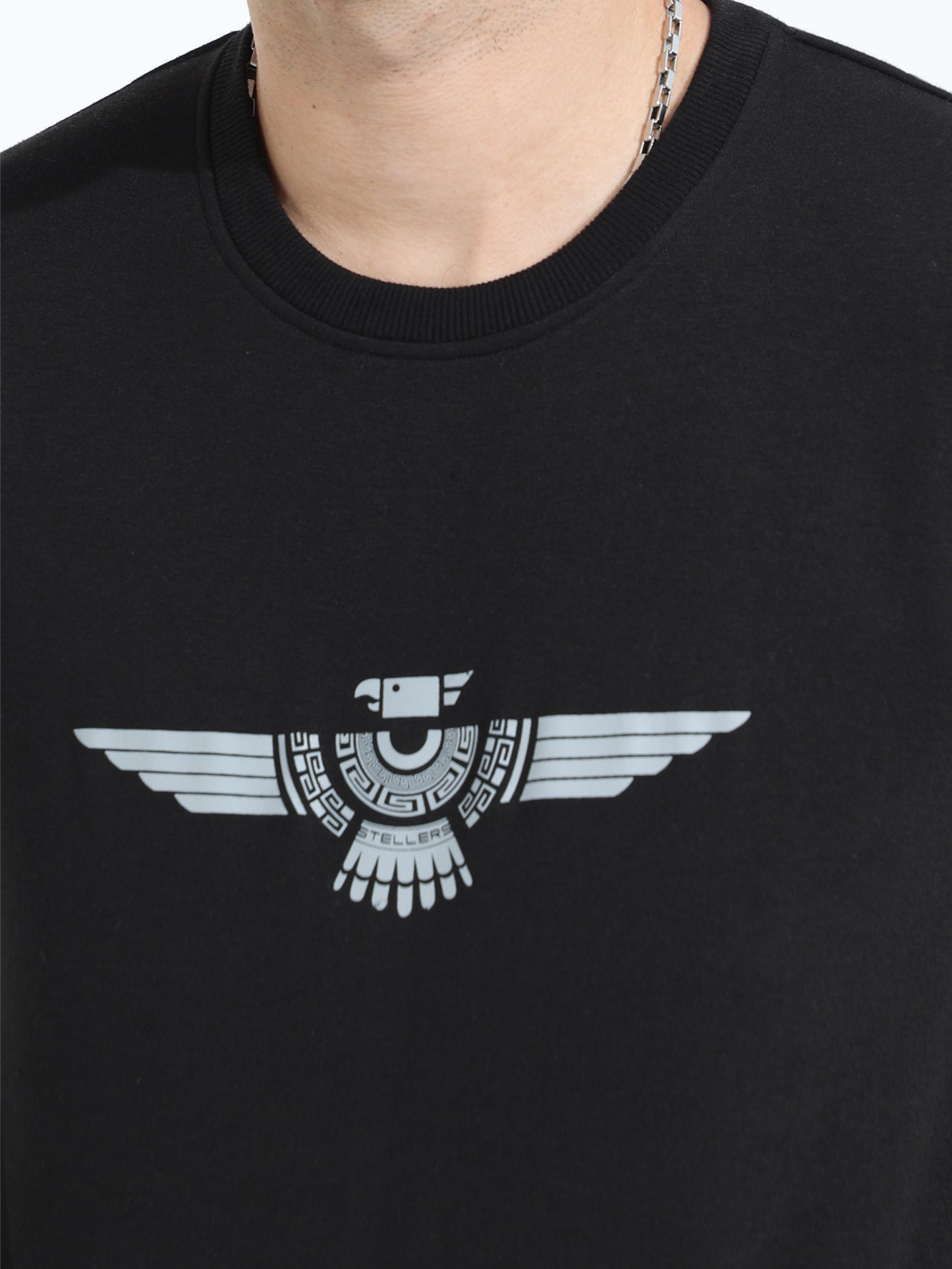 Black Men's Crew Neck Sweatshirt