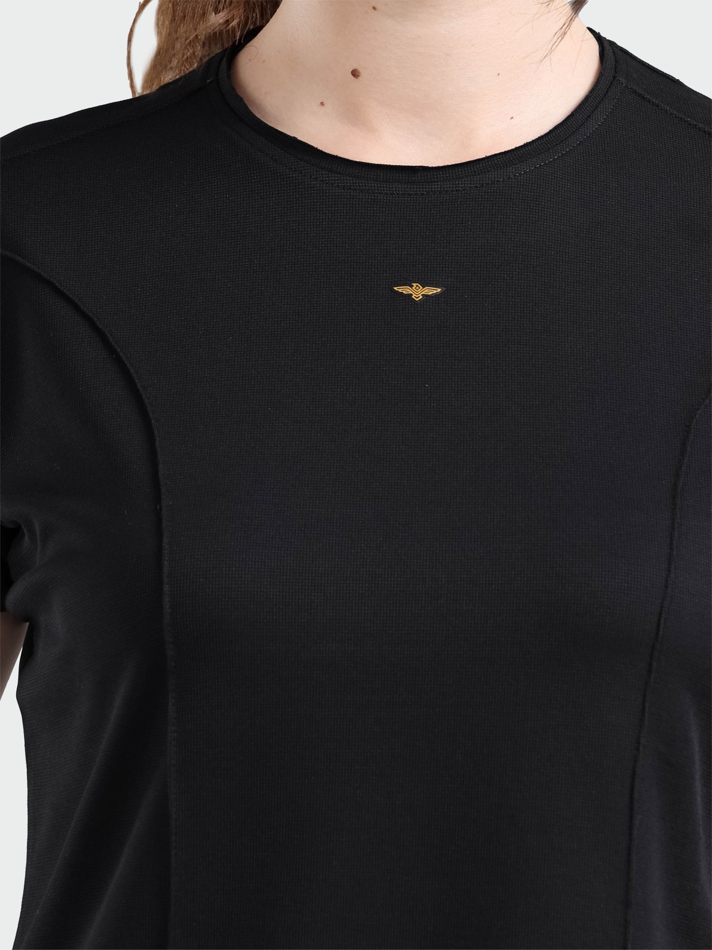 Women's Premium Cotton Crew Neck T-shirts - Black
