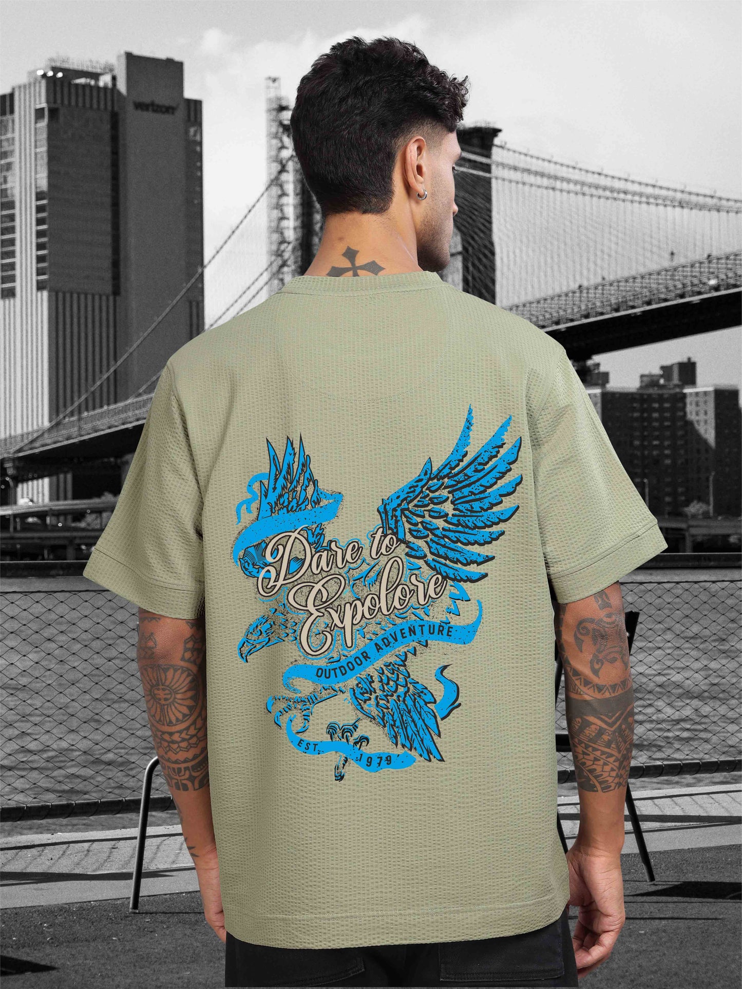 Moose Grey Men’s Oversize T-Shirt