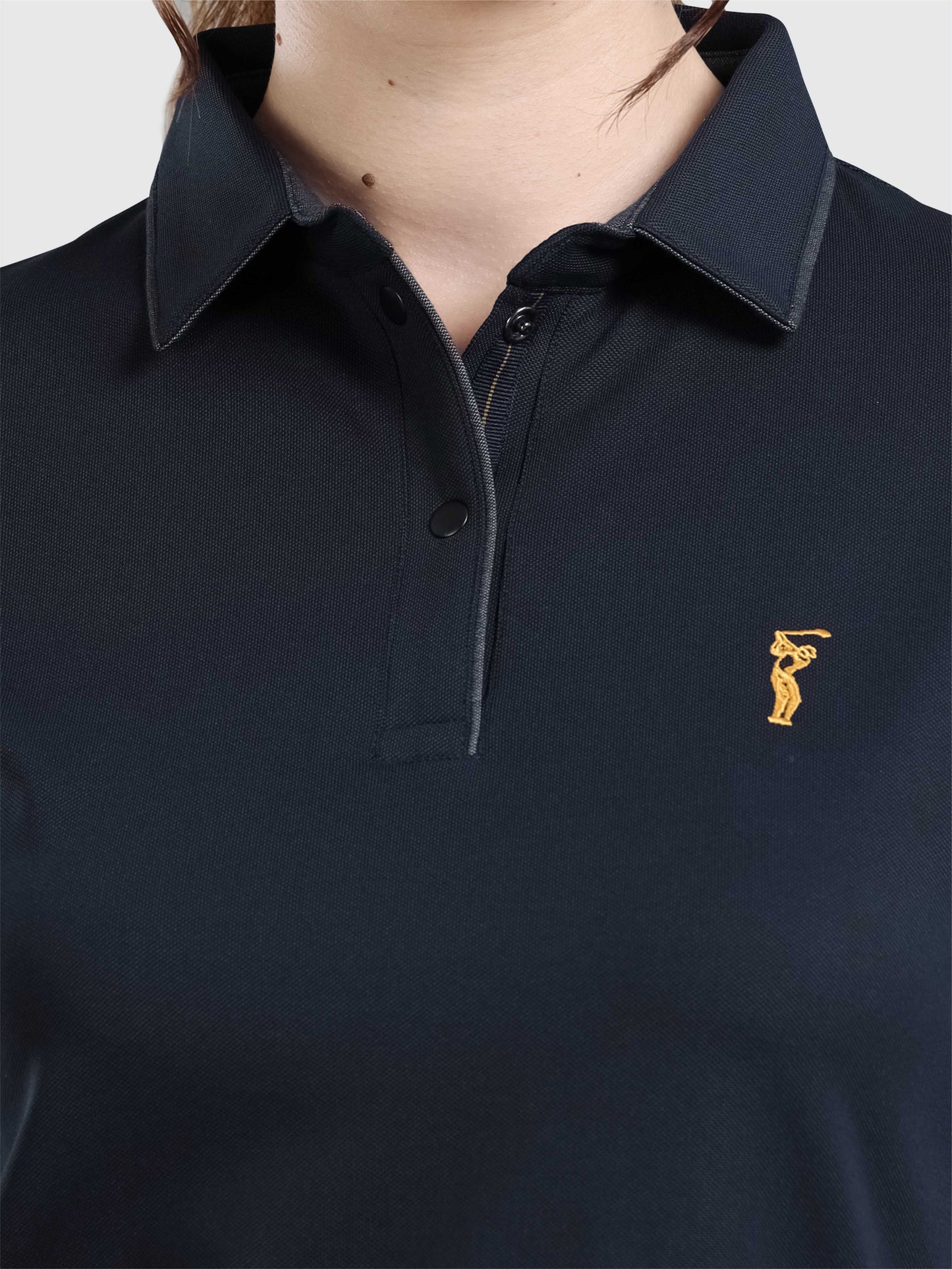 Navy Blue Women Premium SoftBerry PQ Polo T-Shirt