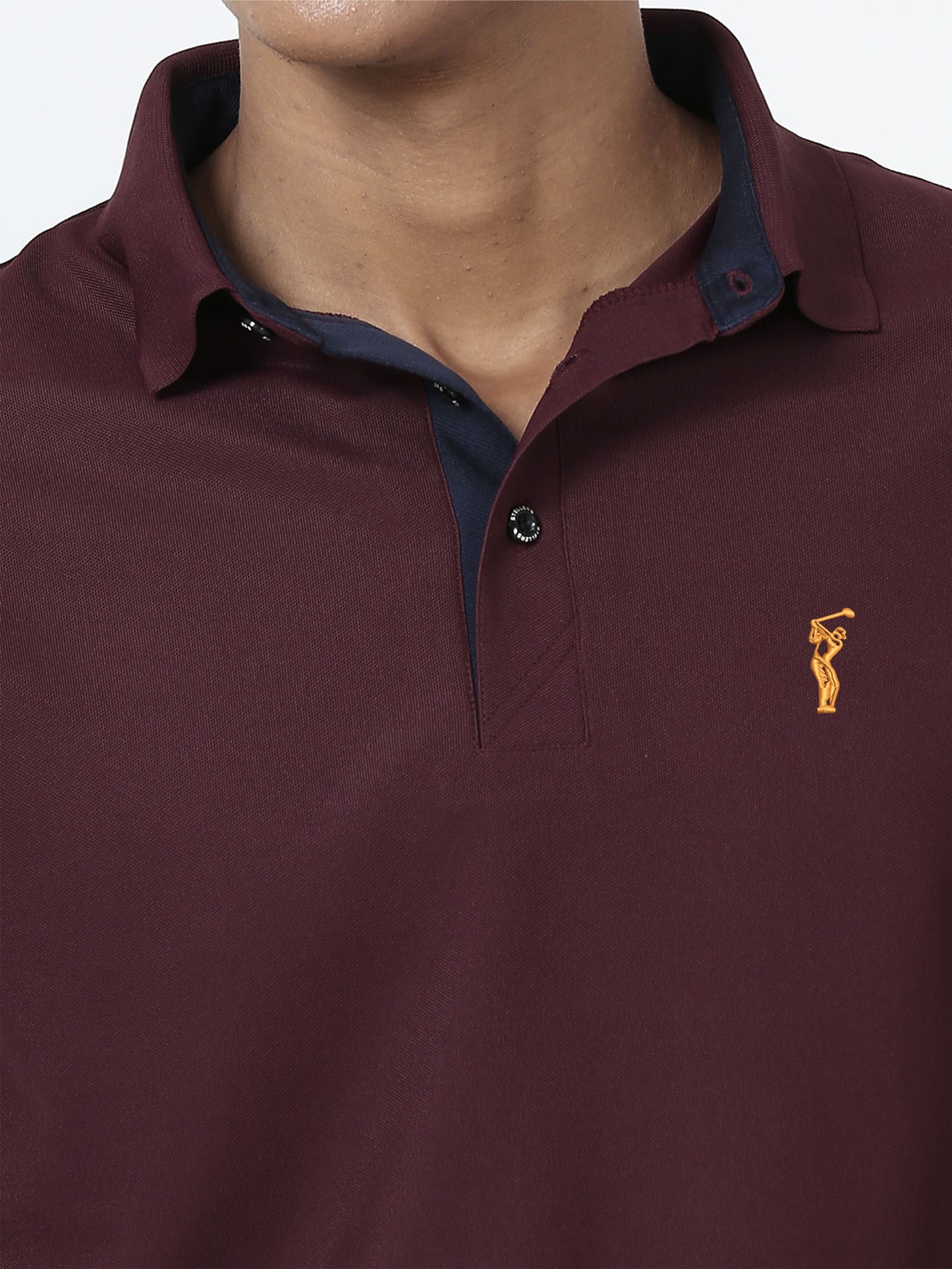 Men Wine Premium Golf Polo T-Shirt | Quick Dry | Stretchable | UV Protected | Wrinkle & Odour-Free