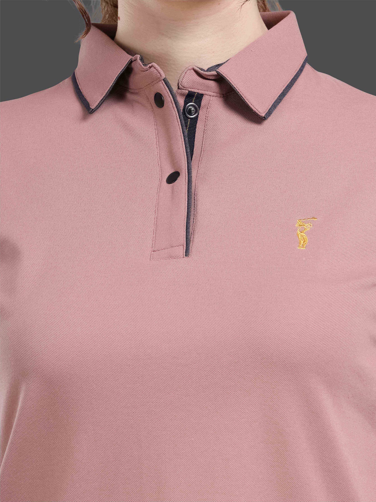 Mauve Women Premium SoftBerry PQ Polo T-Shirt
