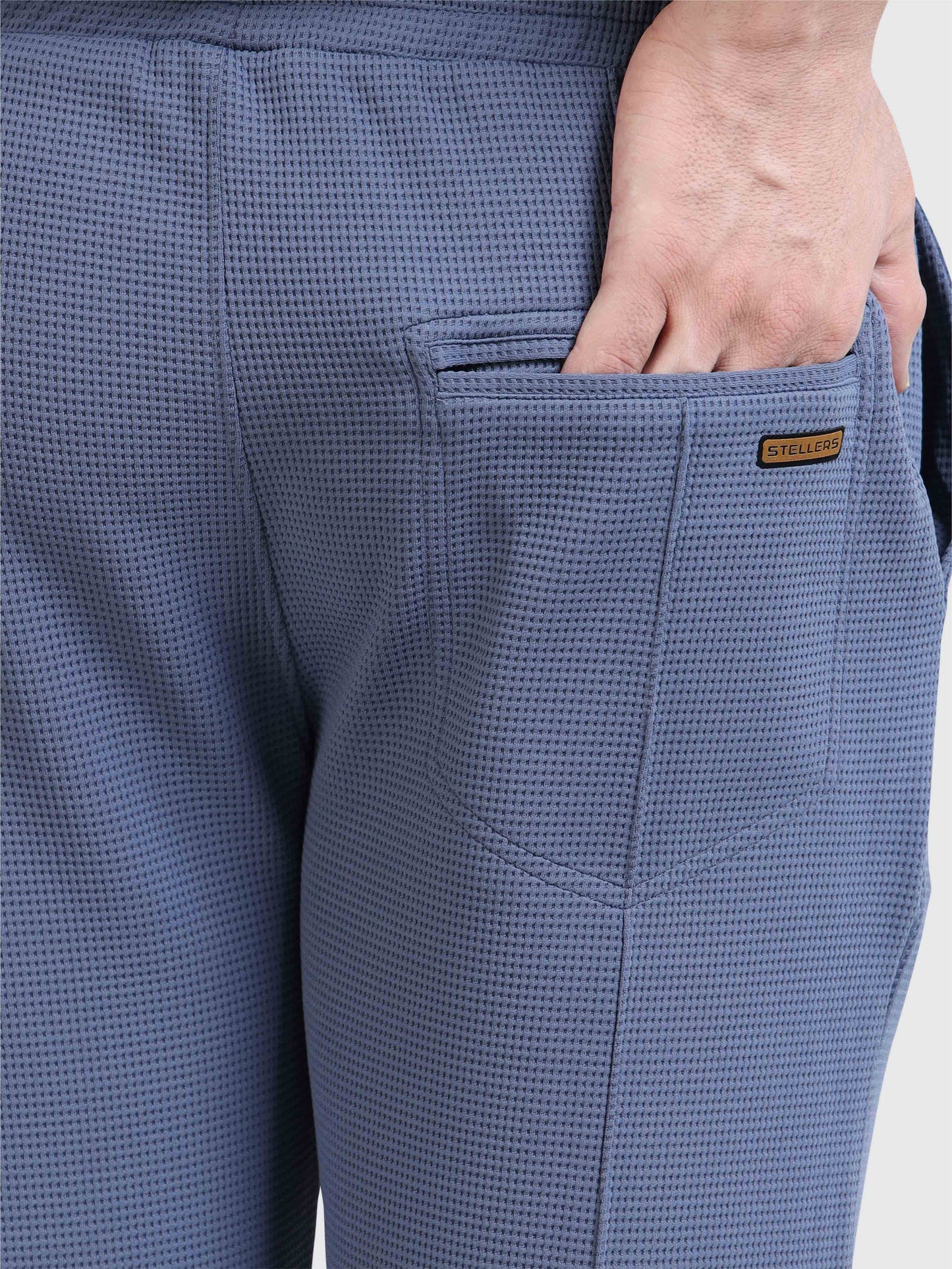 Men's Premium Stretchable Track Pants - Blue | Feather Touch Feel | Regular Fit | Wrinkle Free | Quick Dry