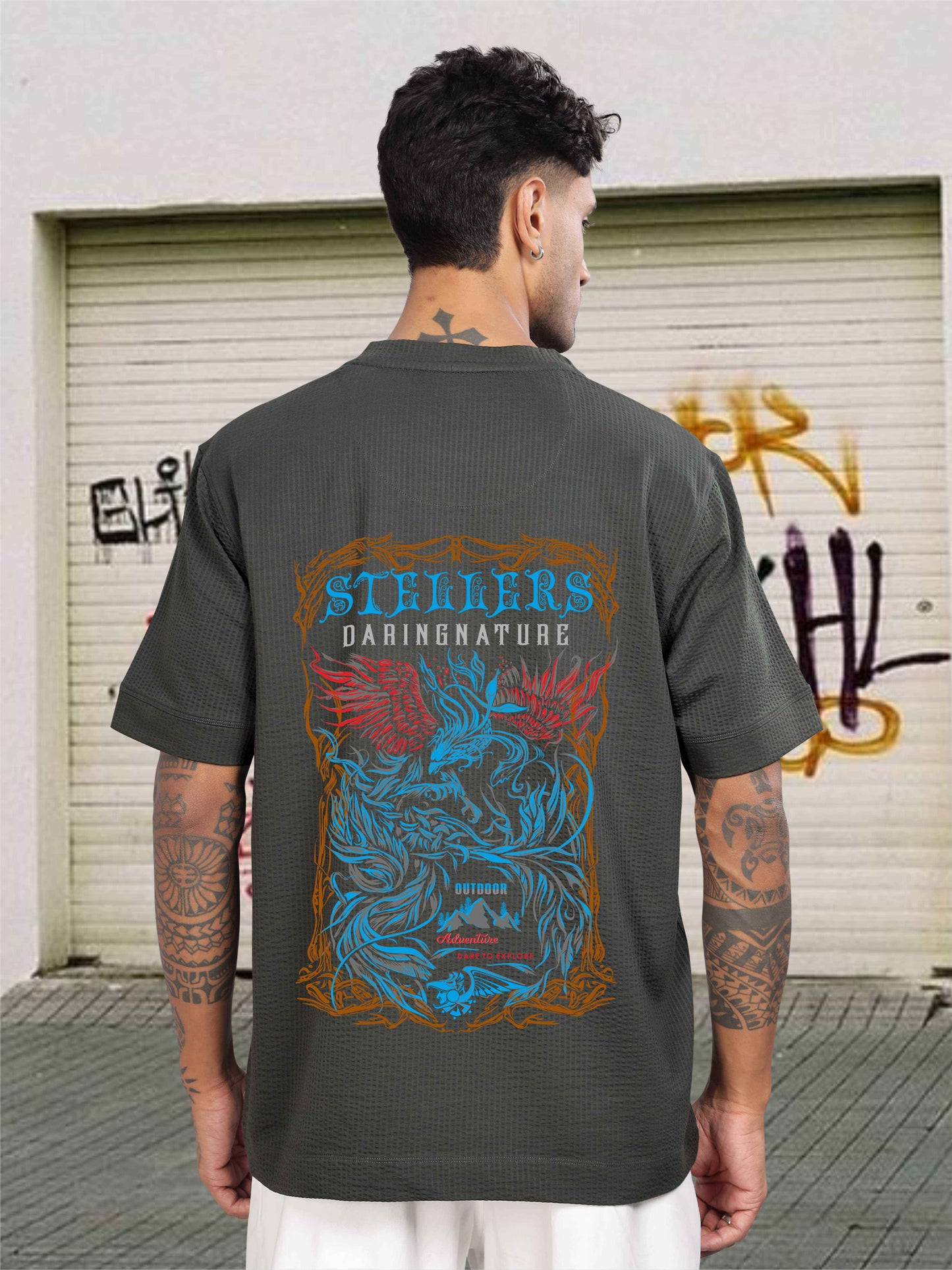 Dark Grey Men's Oversize T Shirts