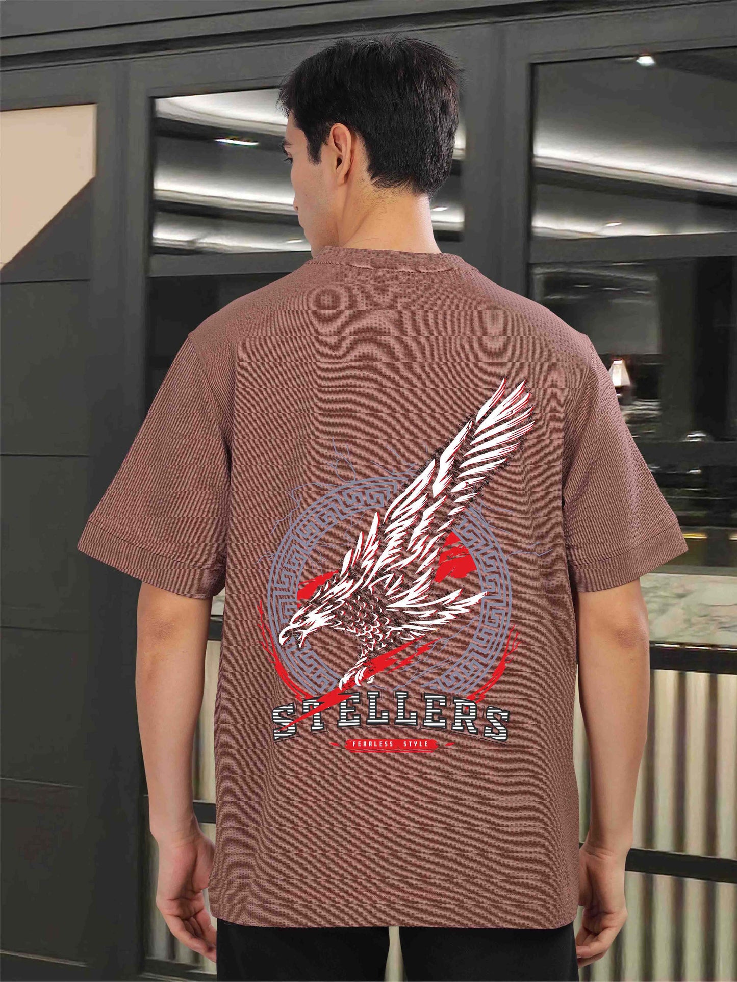 Mauve Oversize T Shirt for Men