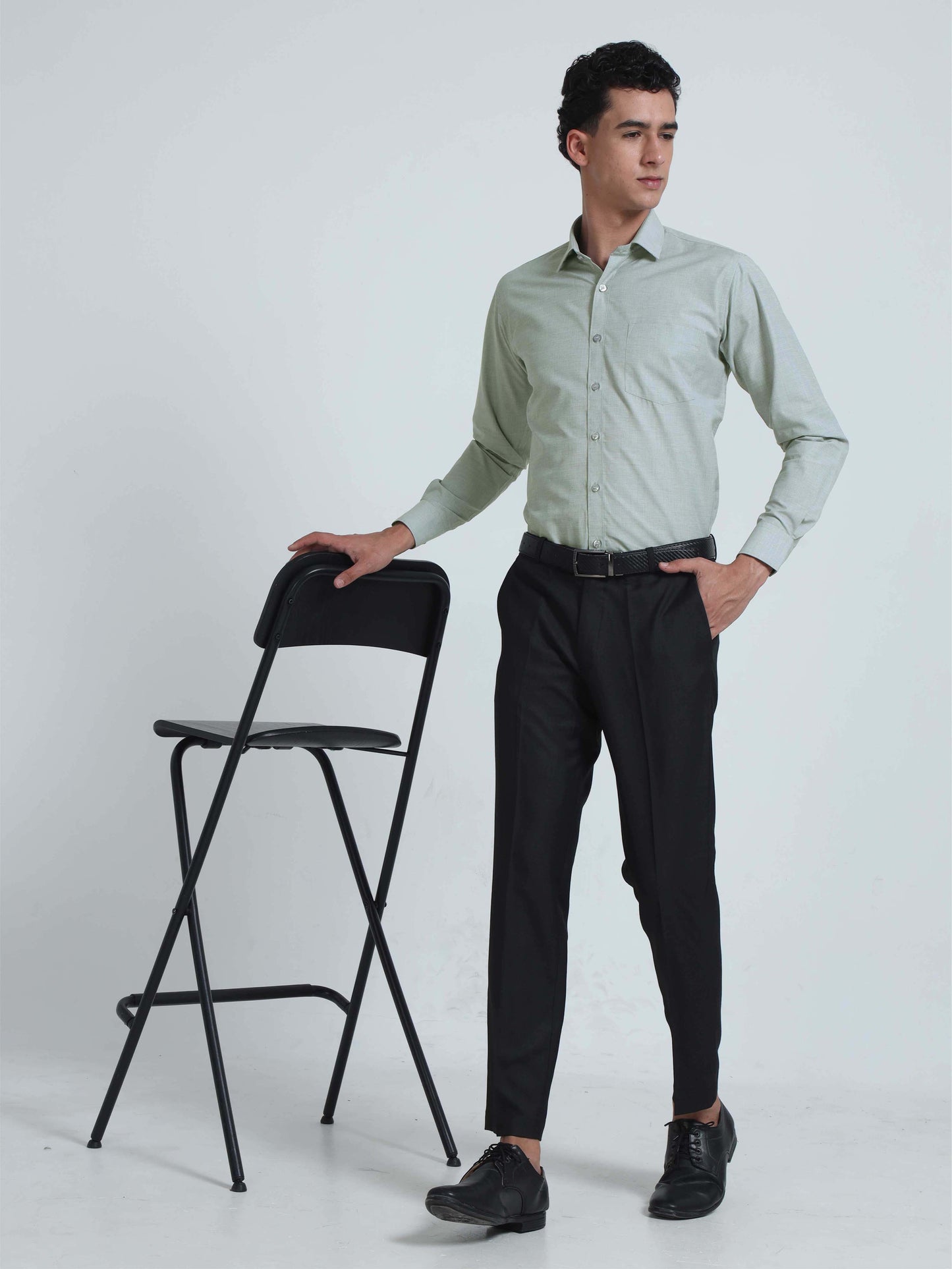 Ash Grey Men's Premium Filla Formal Shirt